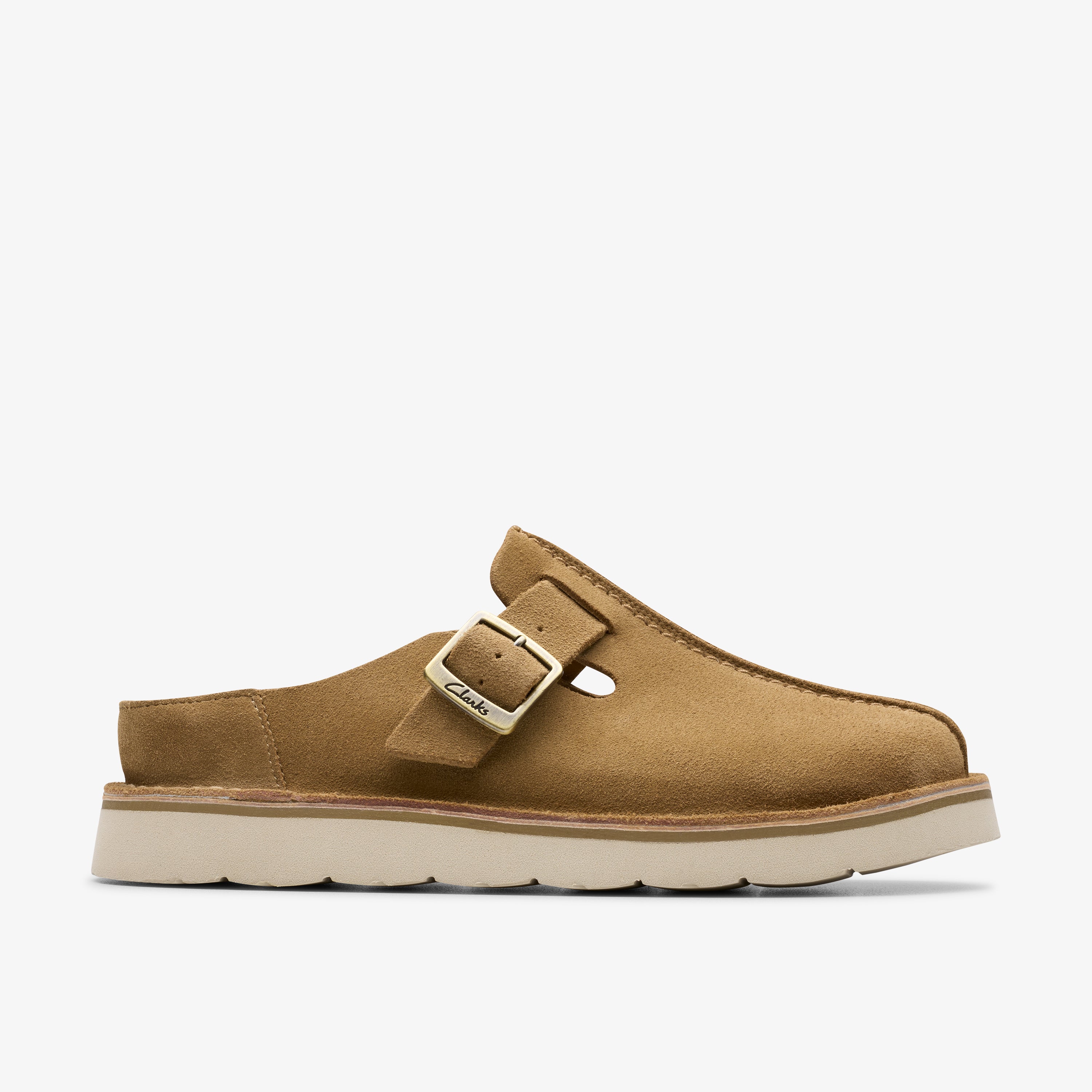 クラークス Clarks Solsbury Mule. / レディースソルスブリーミュール (ダークサンドスエード)の1枚目
