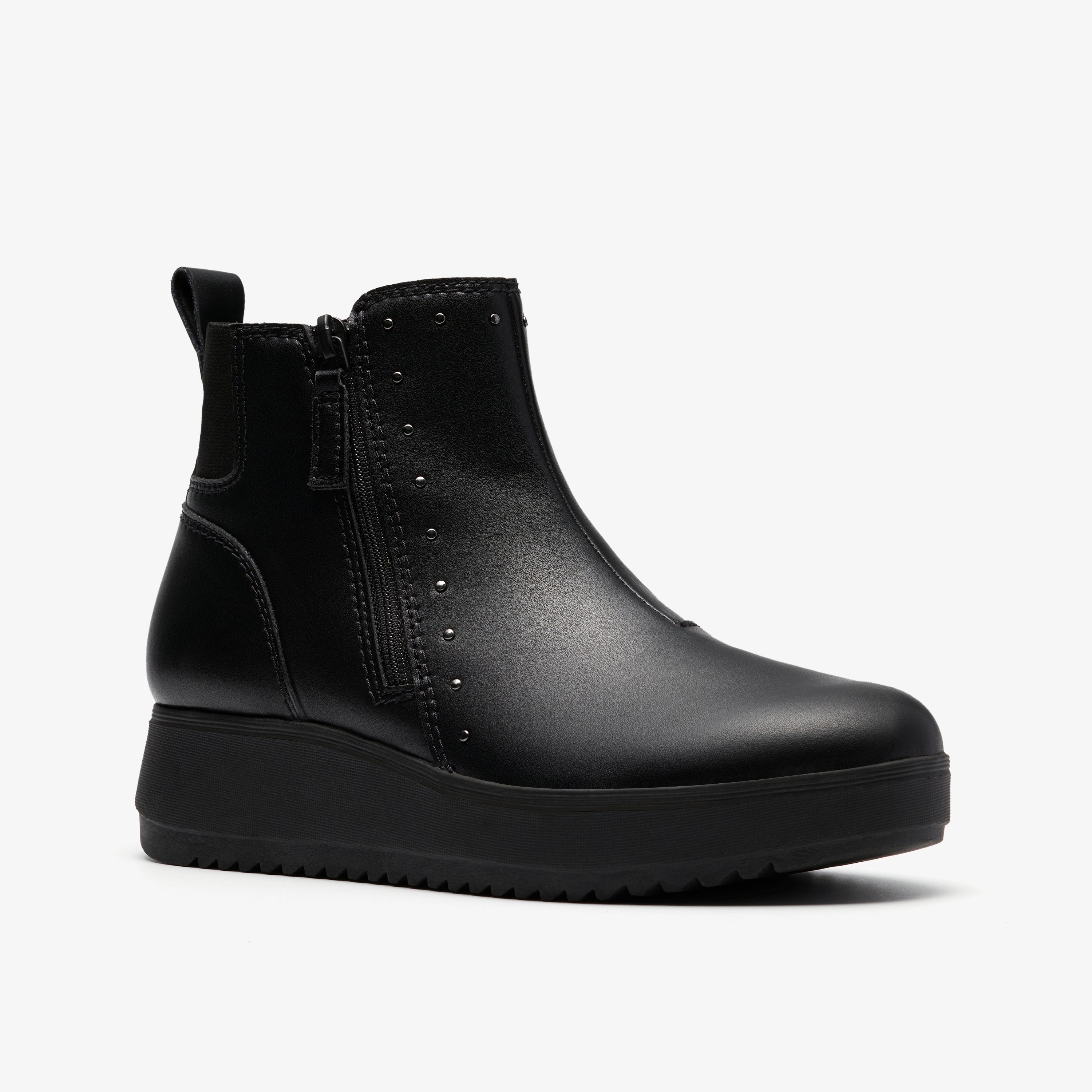 クラークス Clarks Zylah Willow / ザイラウィロー (ブラックレザー)の4枚目