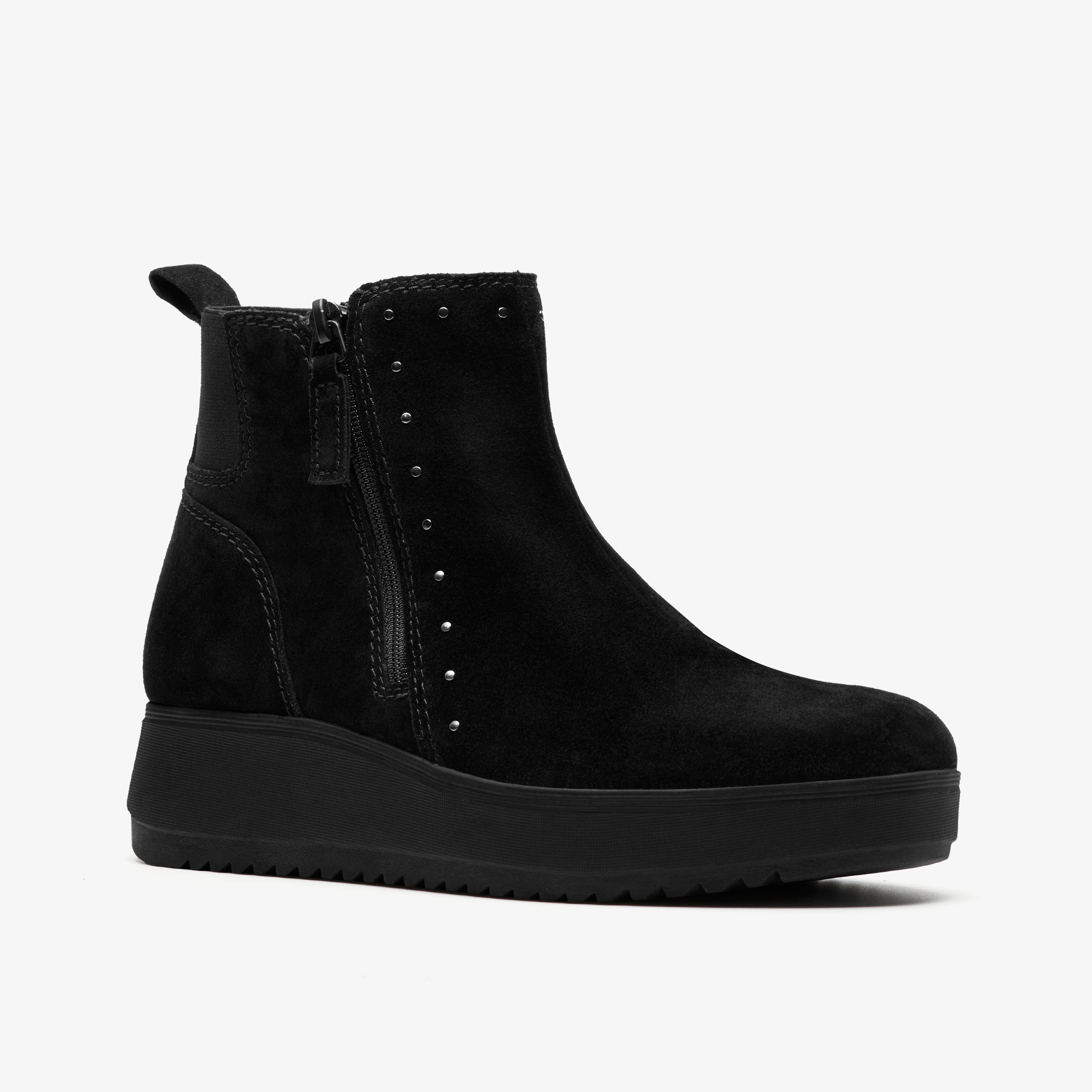 クラークス Clarks Zylah Willow / ザイラウィロー (ブラックスエード)の4枚目