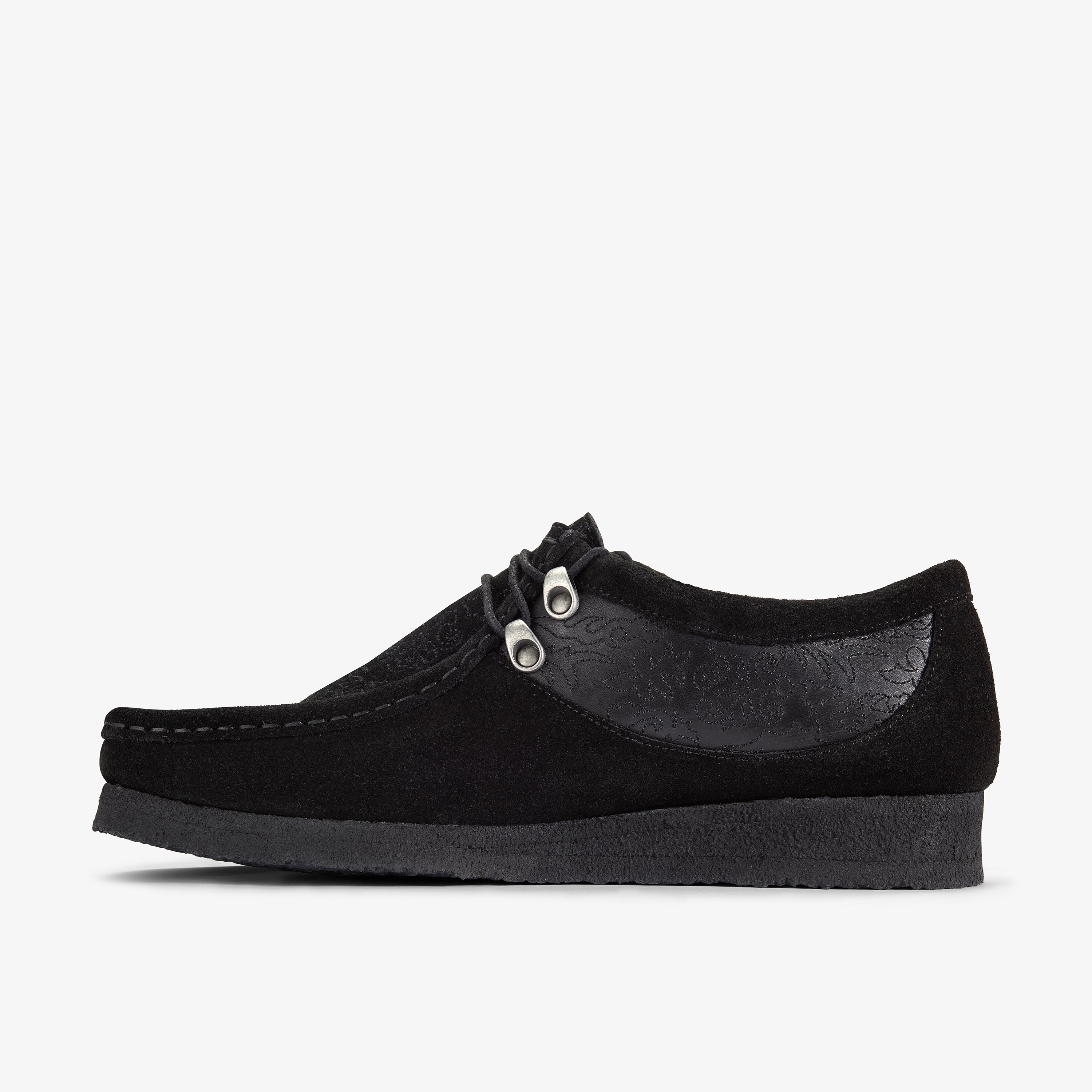 クラークス Clarks Wallabee / メンズ ワラビー (ブラックエンブロイダリー)の2枚目