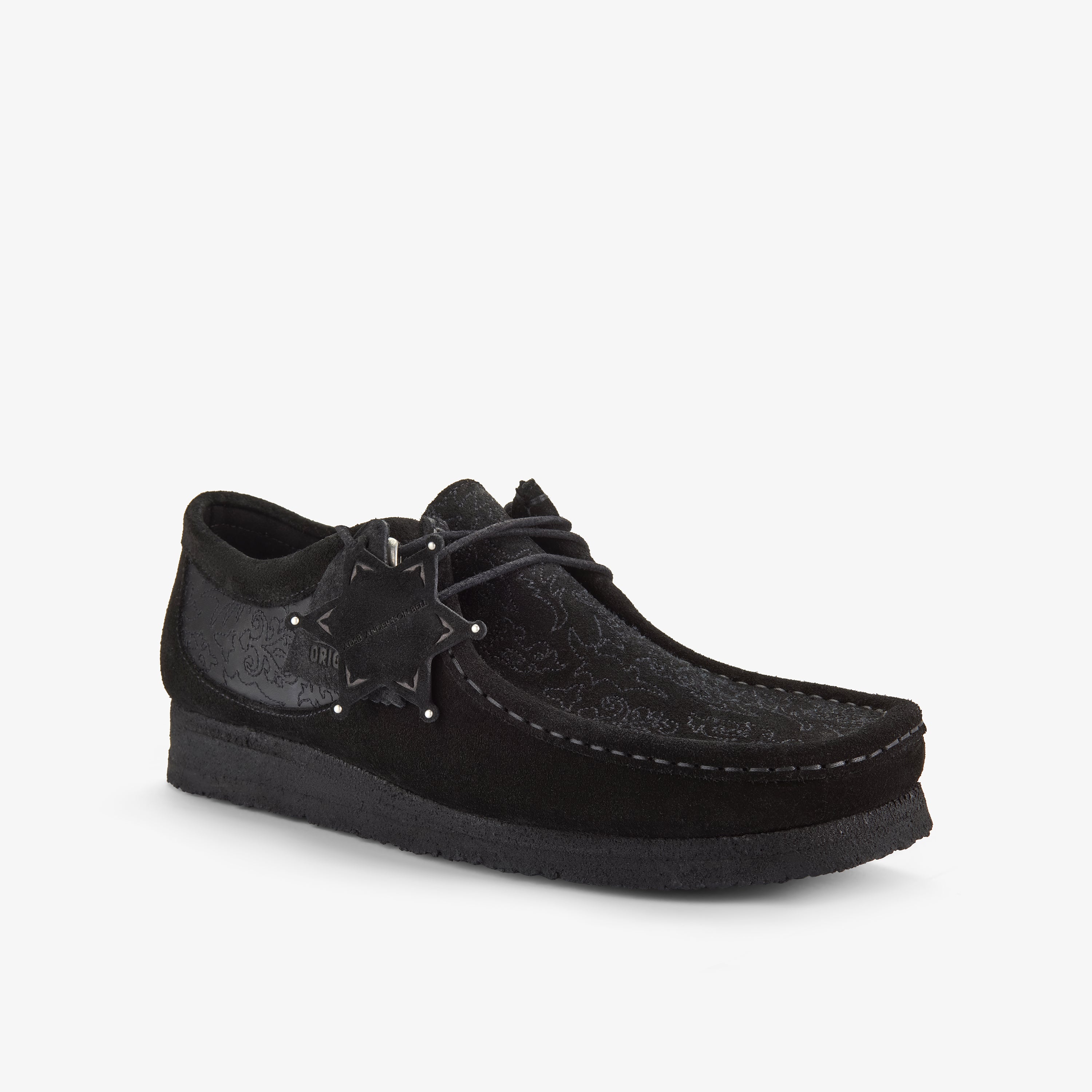 クラークス Clarks Wallabee / メンズ ワラビー (ブラックエンブロイダリー)の5枚目