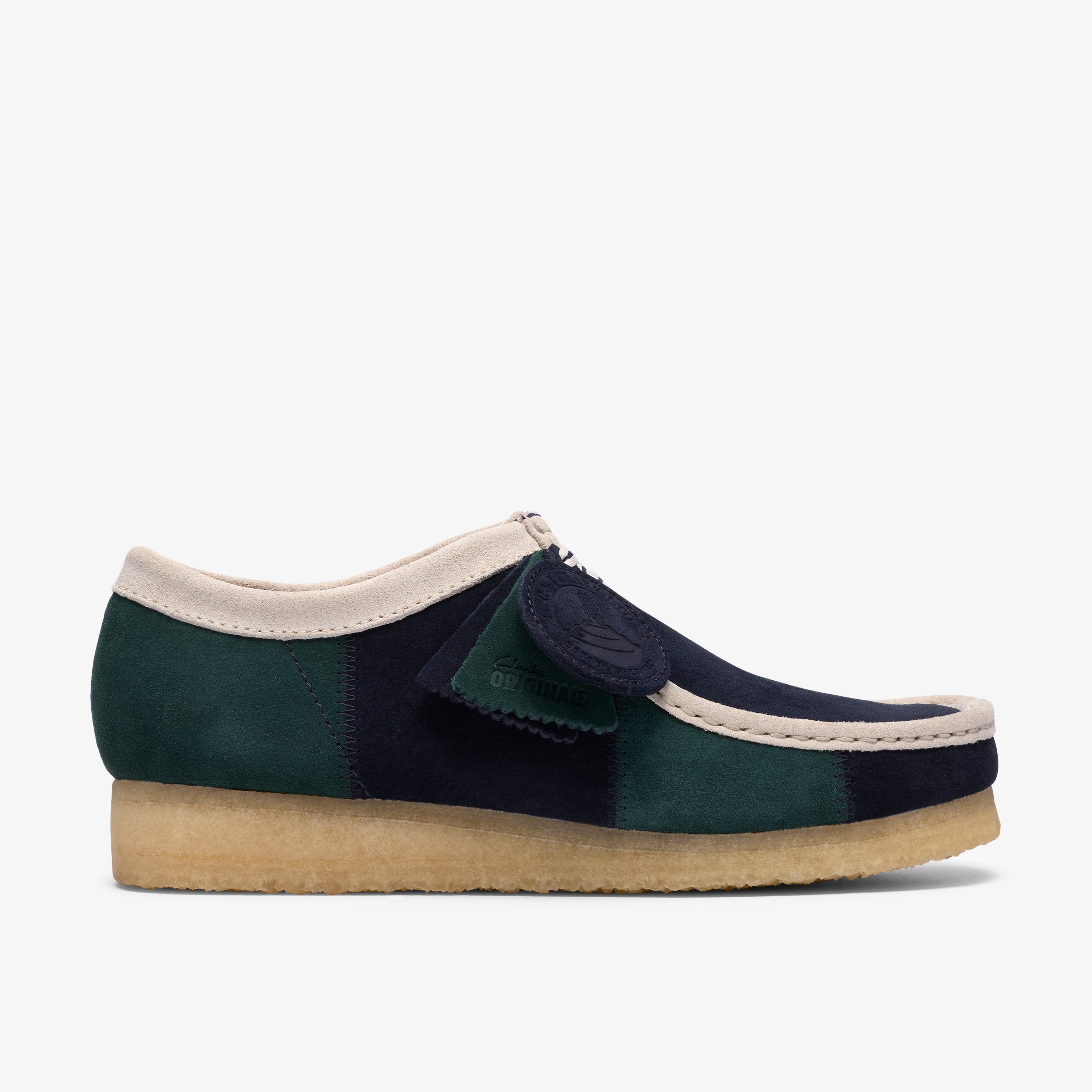 クラークス Clarks Wallabee / メンズ ワラビー (ブルー/グリーンストライプ)の1枚目