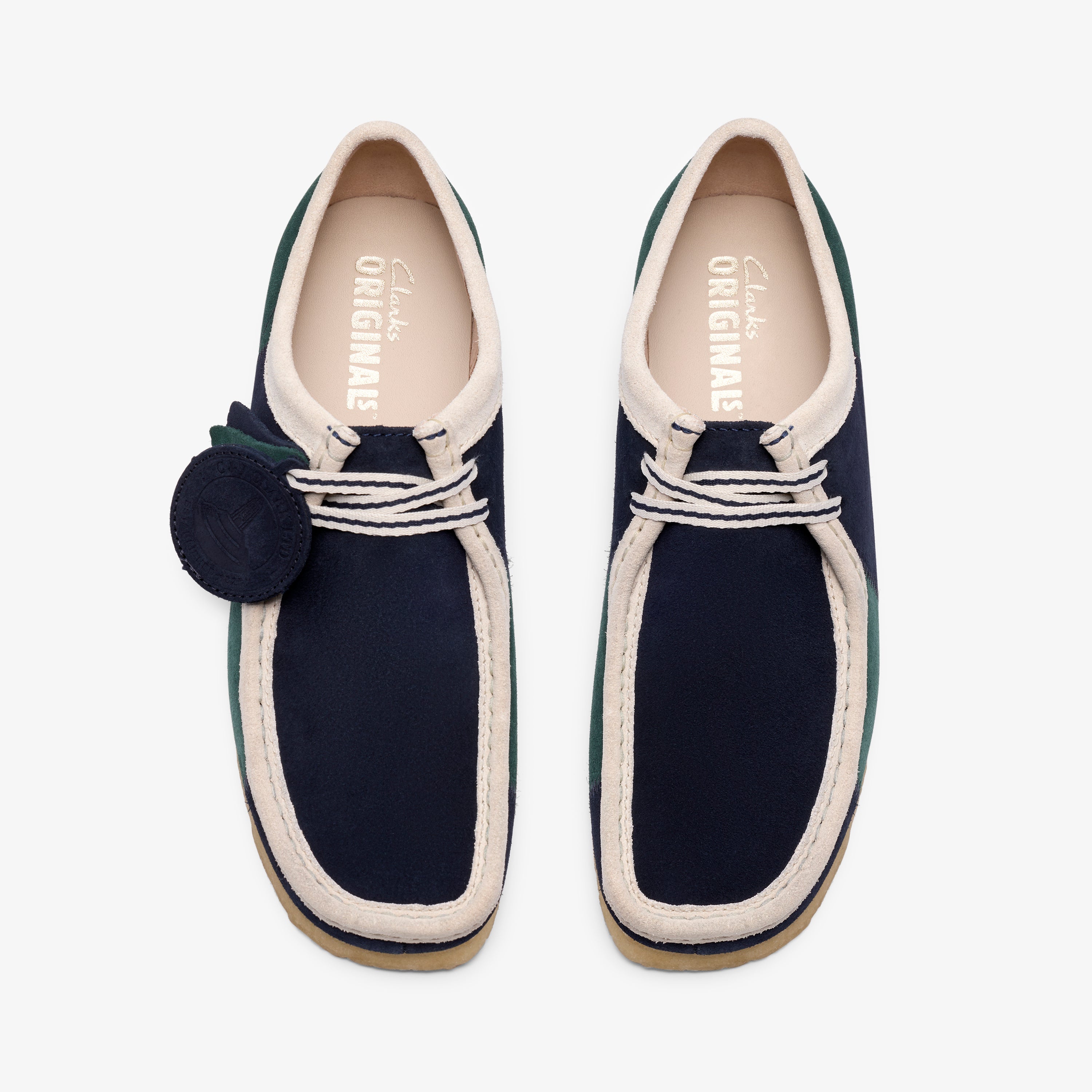 クラークス Clarks Wallabee / メンズ ワラビー (ブルー/グリーンストライプ)の6枚目