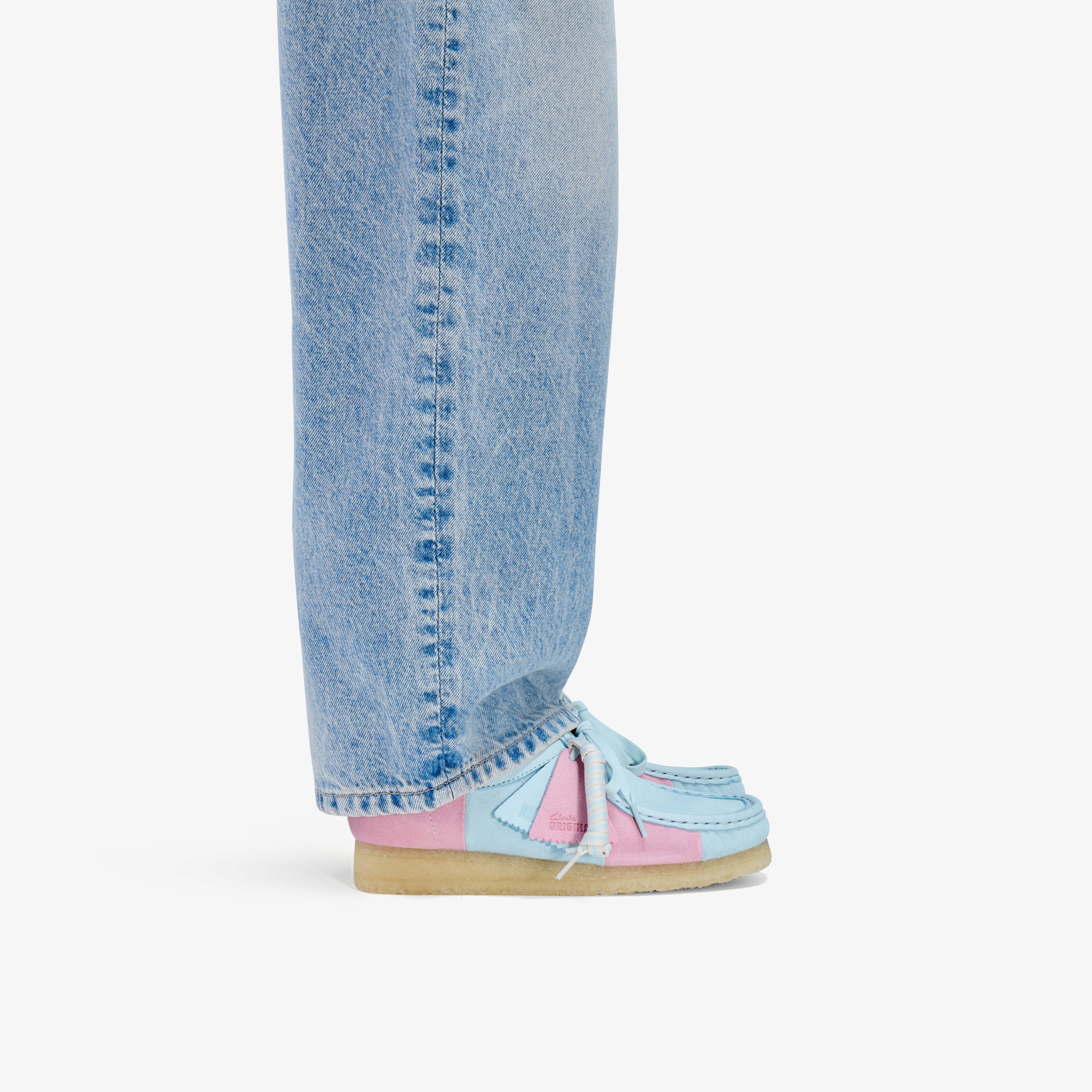 クラークス Clarks Wallabee. / レディース ワラビー (ペールブルーストライプ)の9枚目