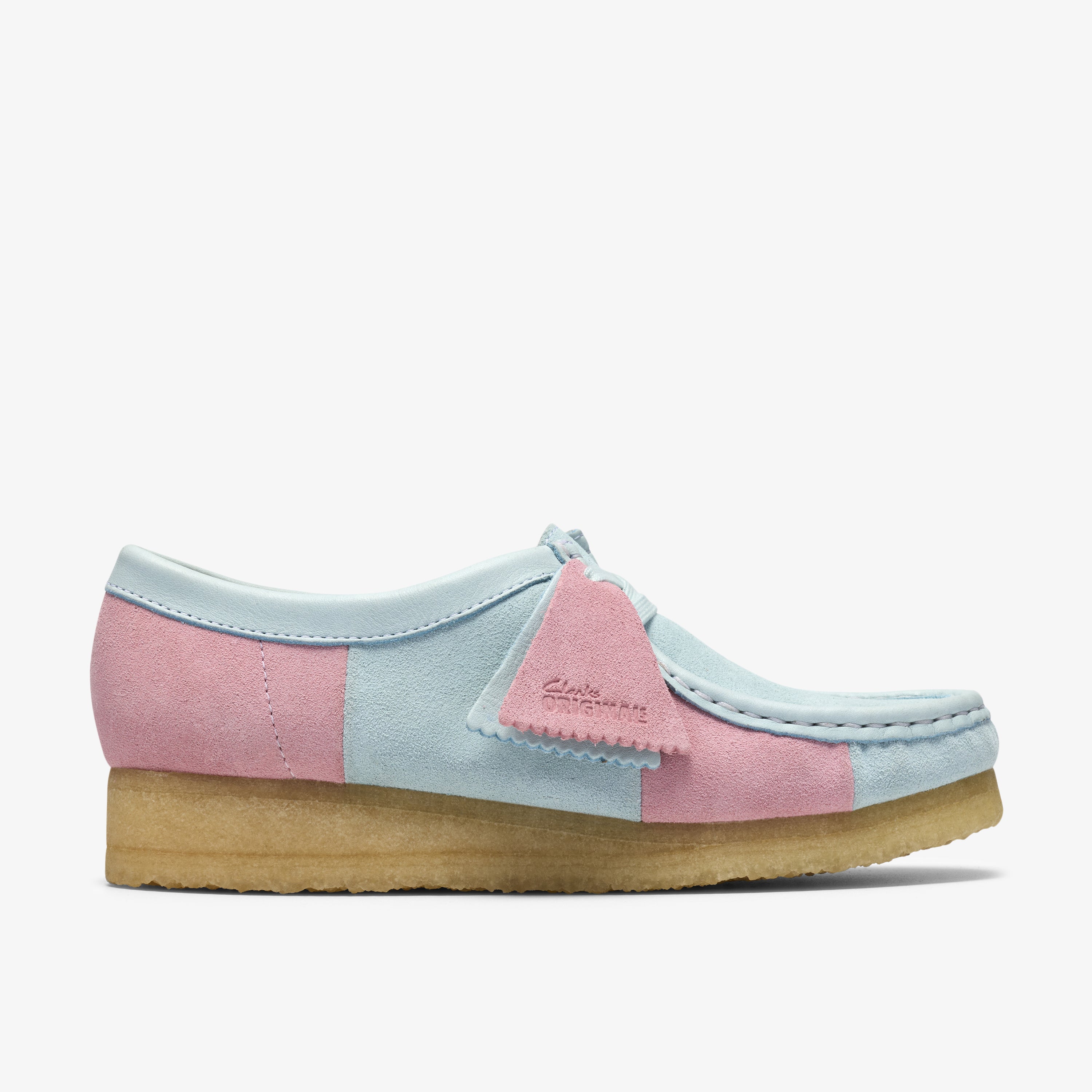 クラークス Clarks Wallabee. / レディース ワラビー (ペールブルーストライプ)の1枚目