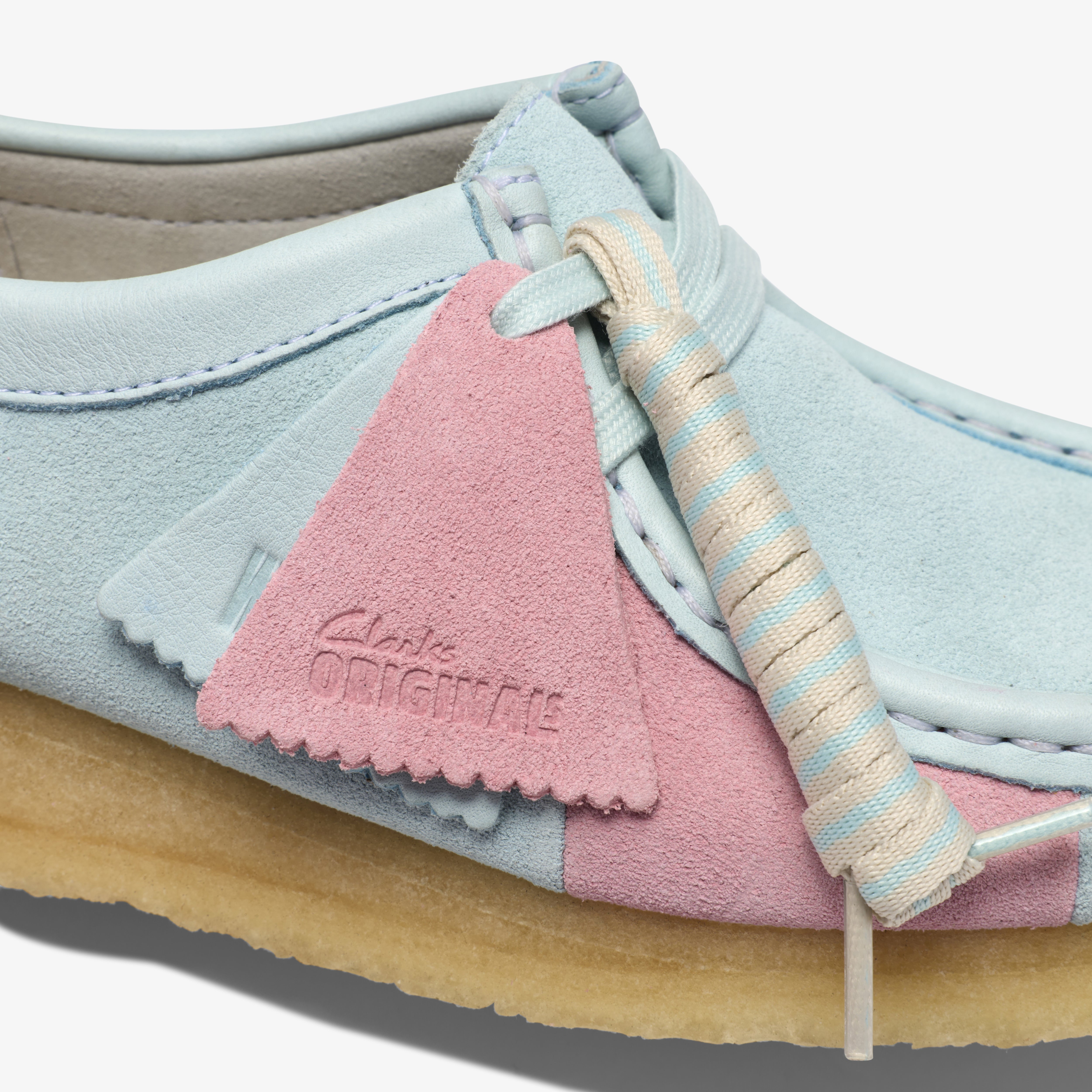 クラークス Clarks Wallabee. / レディース ワラビー (ペールブルーストライプ)の8枚目