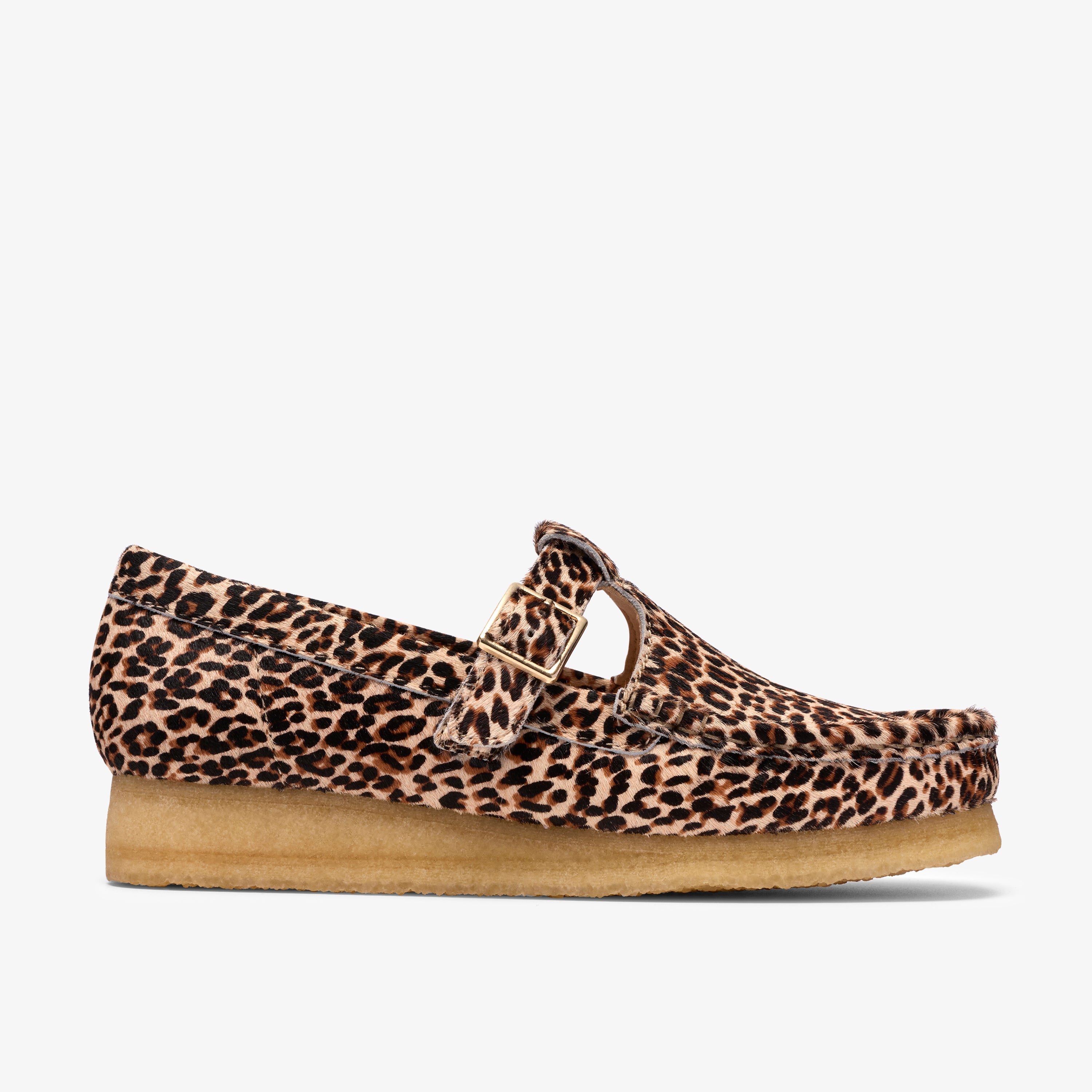 クラークス Clarks Wallabee T Bar / ワラビーTバー (レオパードプリント)の1枚目