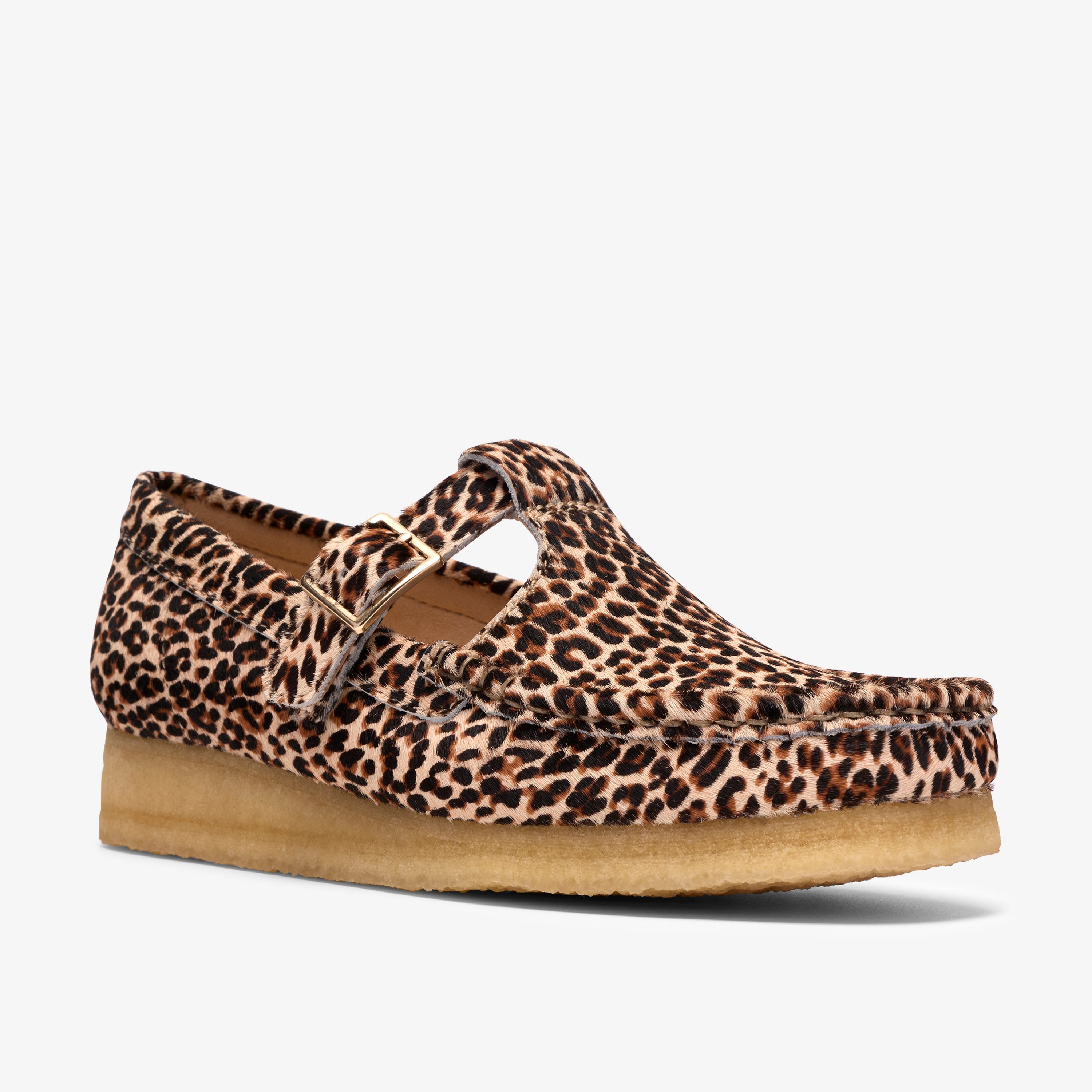 クラークス Clarks Wallabee T Bar / ワラビーTバー (レオパードプリント)の4枚目