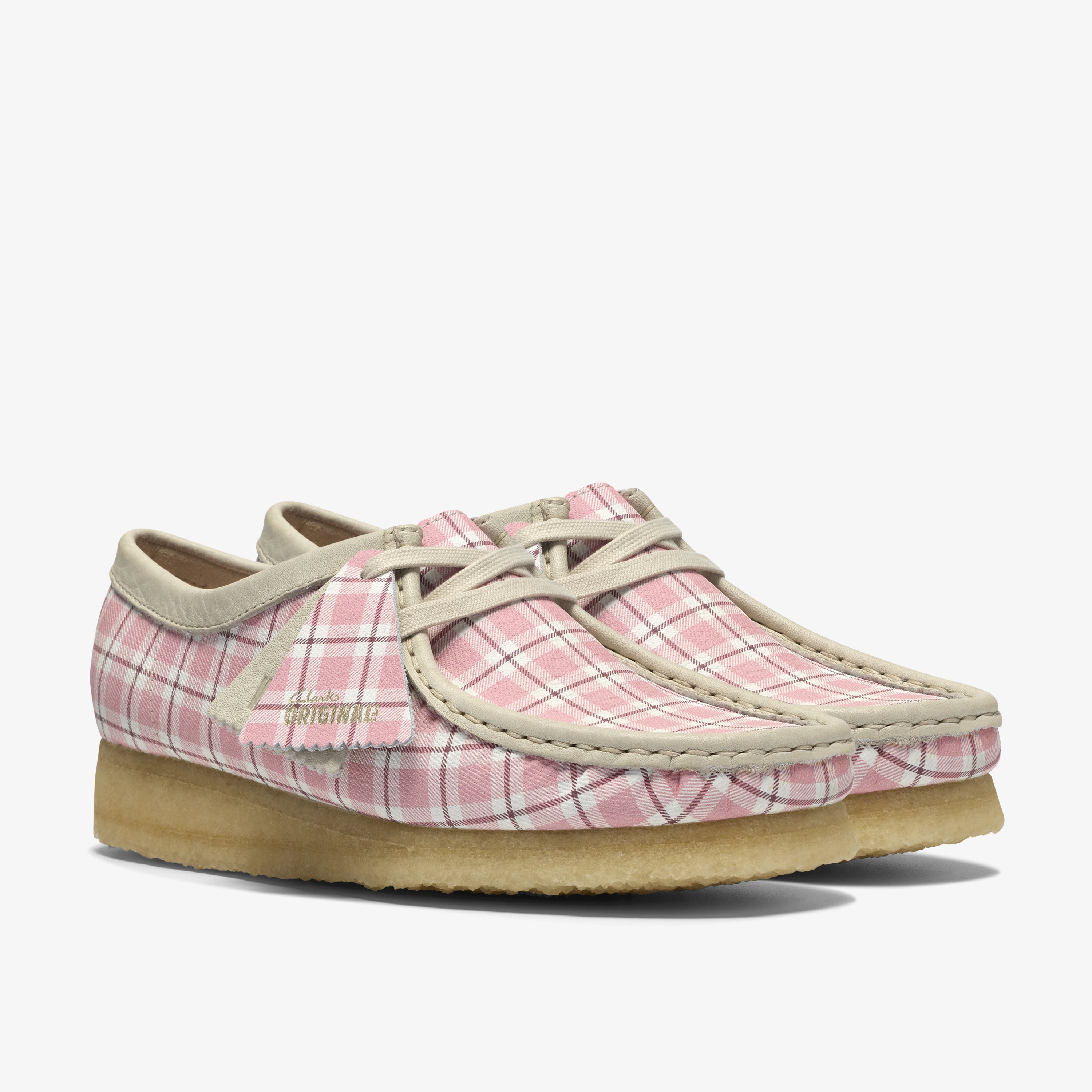クラークス Clarks Wallabee. / レディース ワラビー (ピンクチェック)の4枚目