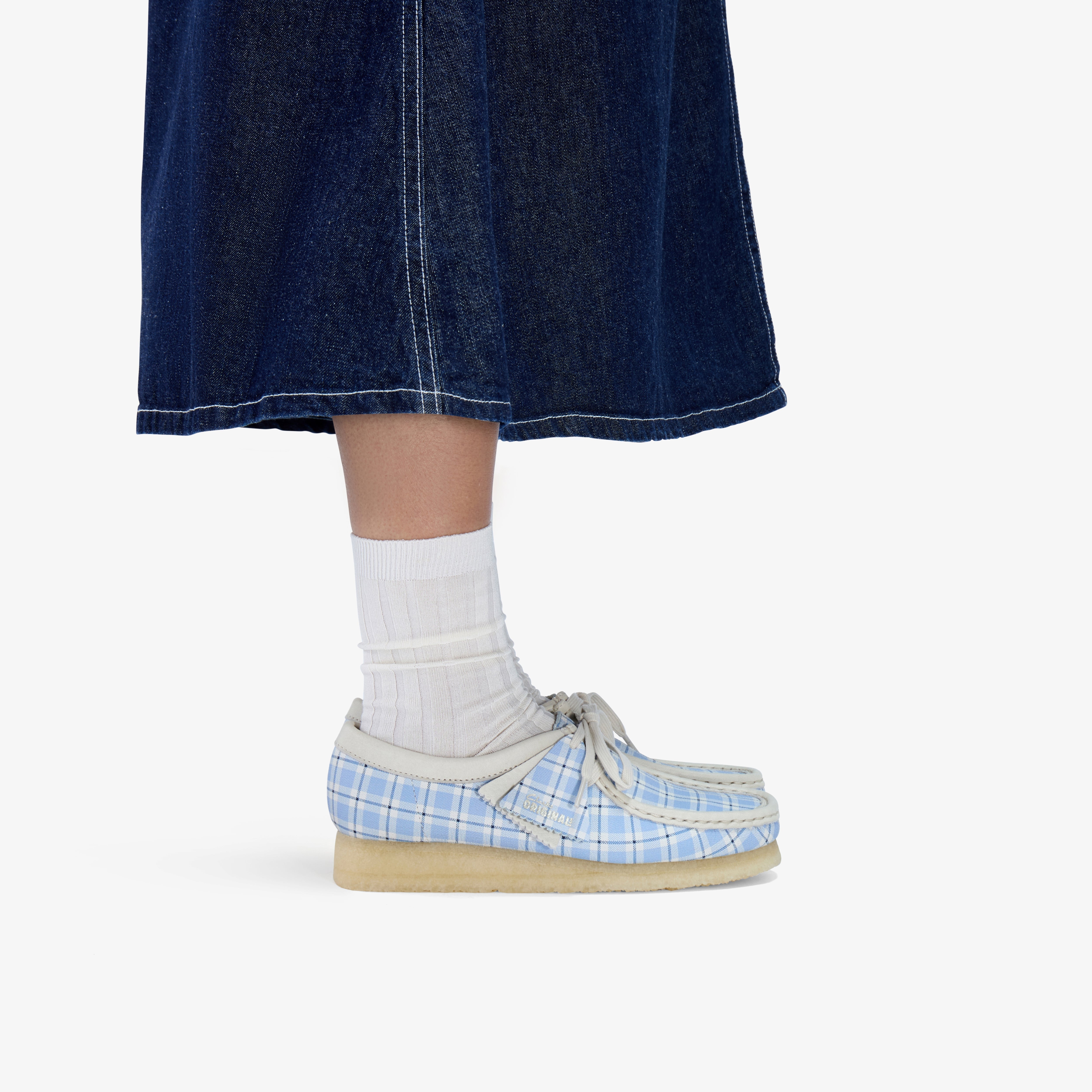 クラークス Clarks Wallabee. / レディース ワラビー (ブルーチェック)の9枚目