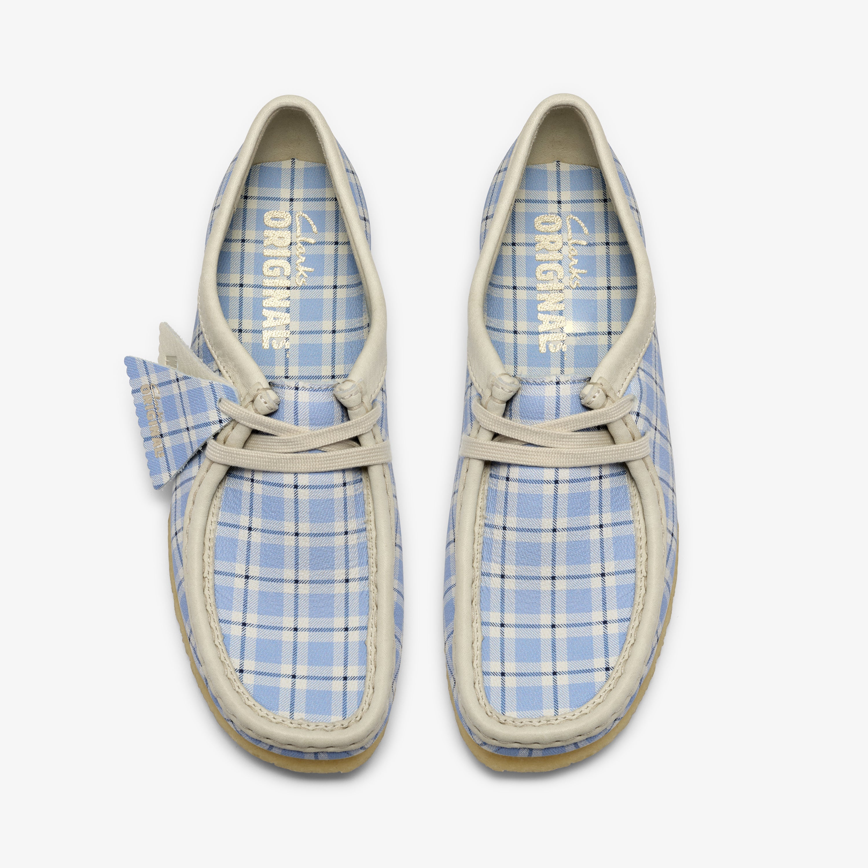 クラークス Clarks Wallabee. / レディース ワラビー (ブルーチェック)の6枚目