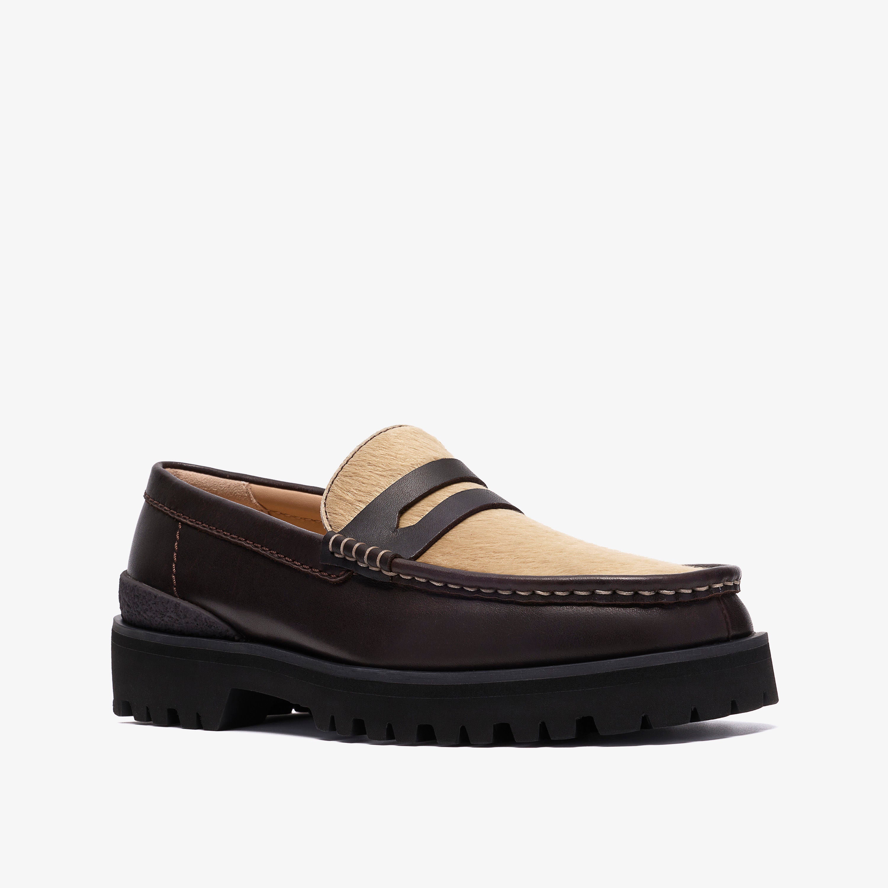クラークス Clarks Yukoner Penny / ユーコナーペニー (ブラウンコンビレザー)の4枚目