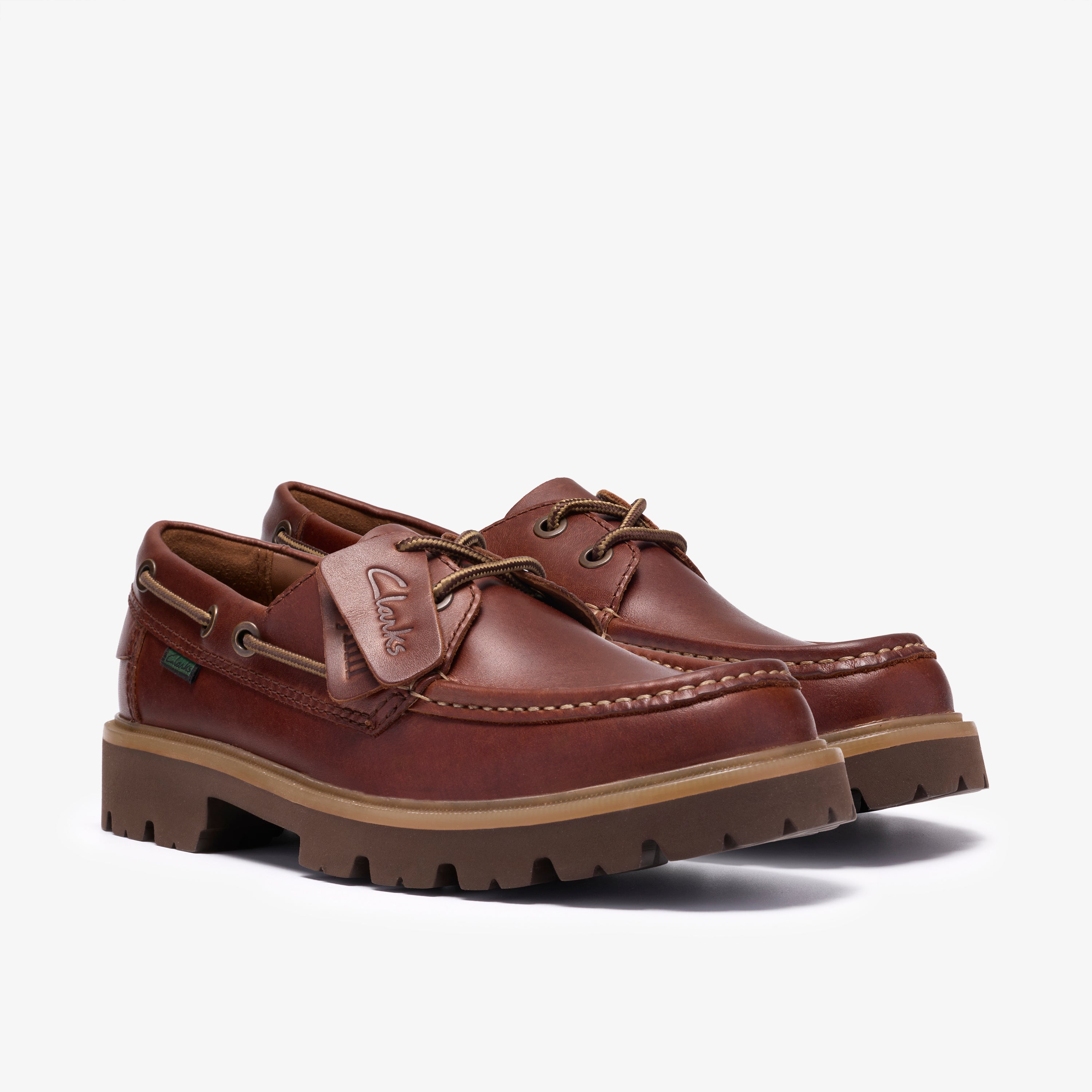 クラークス Clarks Cleyhill Boat / クレイヒルボート (ブラウンレザー)の4枚目