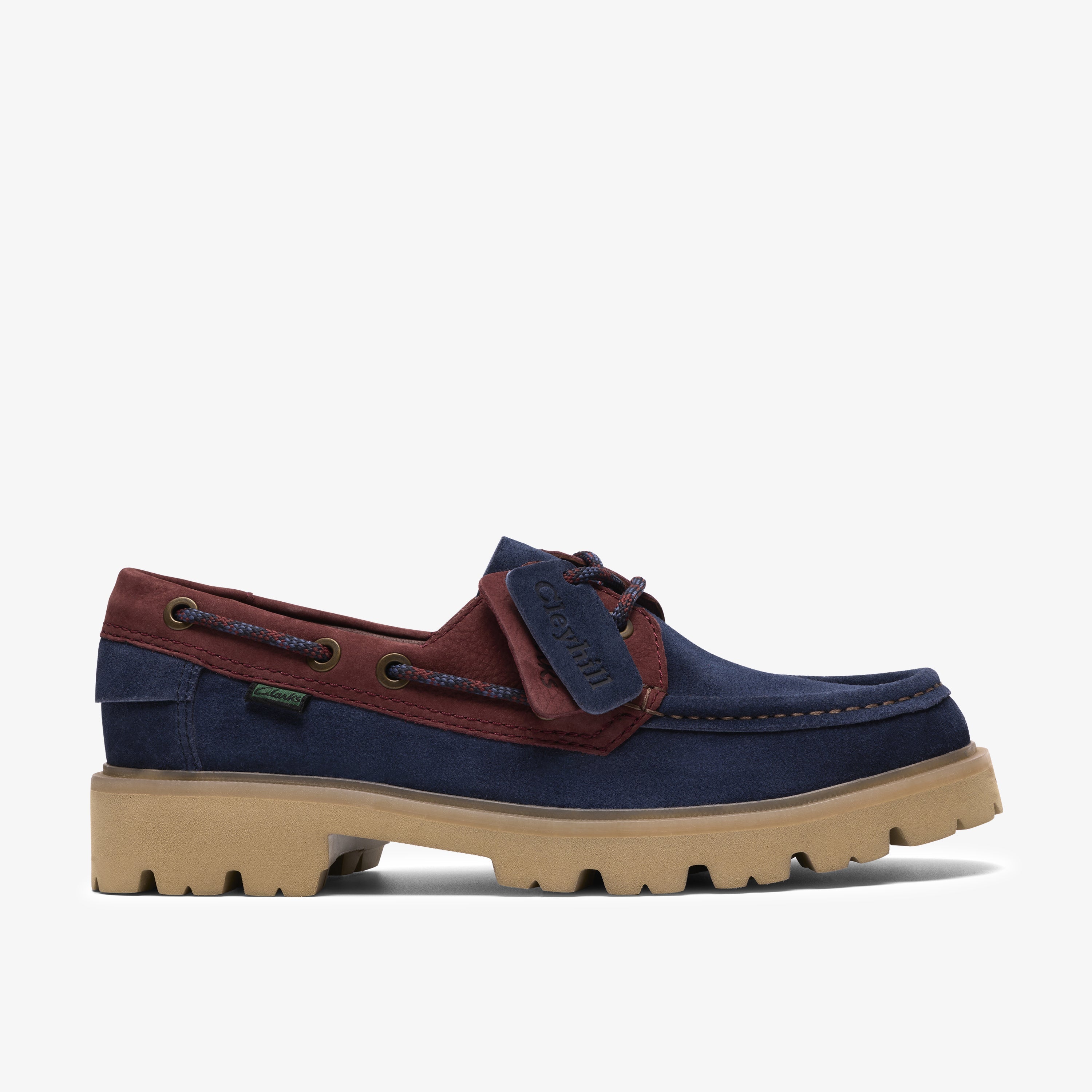 クラークス Clarks Cleyhill Boat / クレイヒルボート (ネイビーコンビ)の1枚目