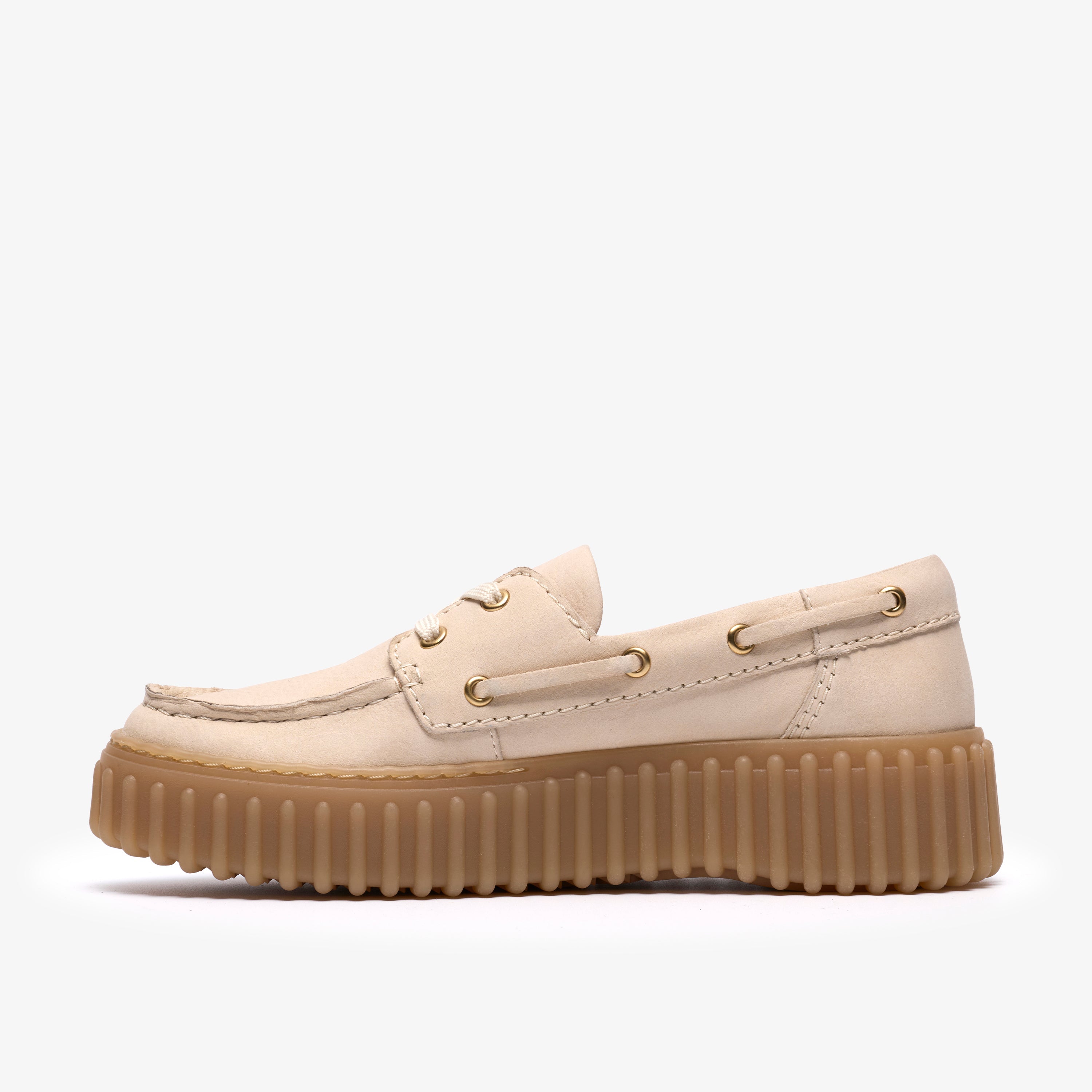 クラークス Clarks Torhill Boat / トーヒルボート (クリームヌバック)の2枚目