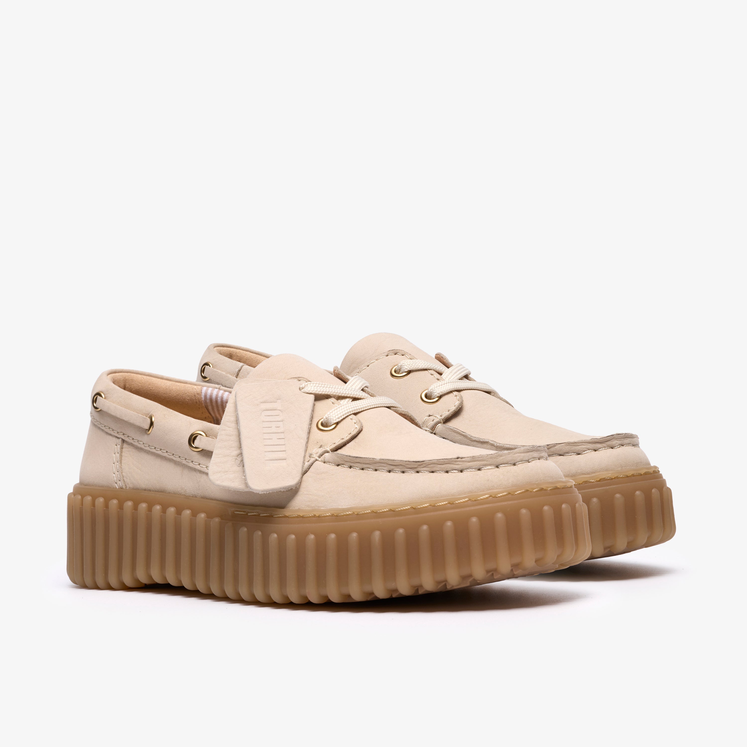クラークス Clarks Torhill Boat / トーヒルボート (クリームヌバック)の4枚目