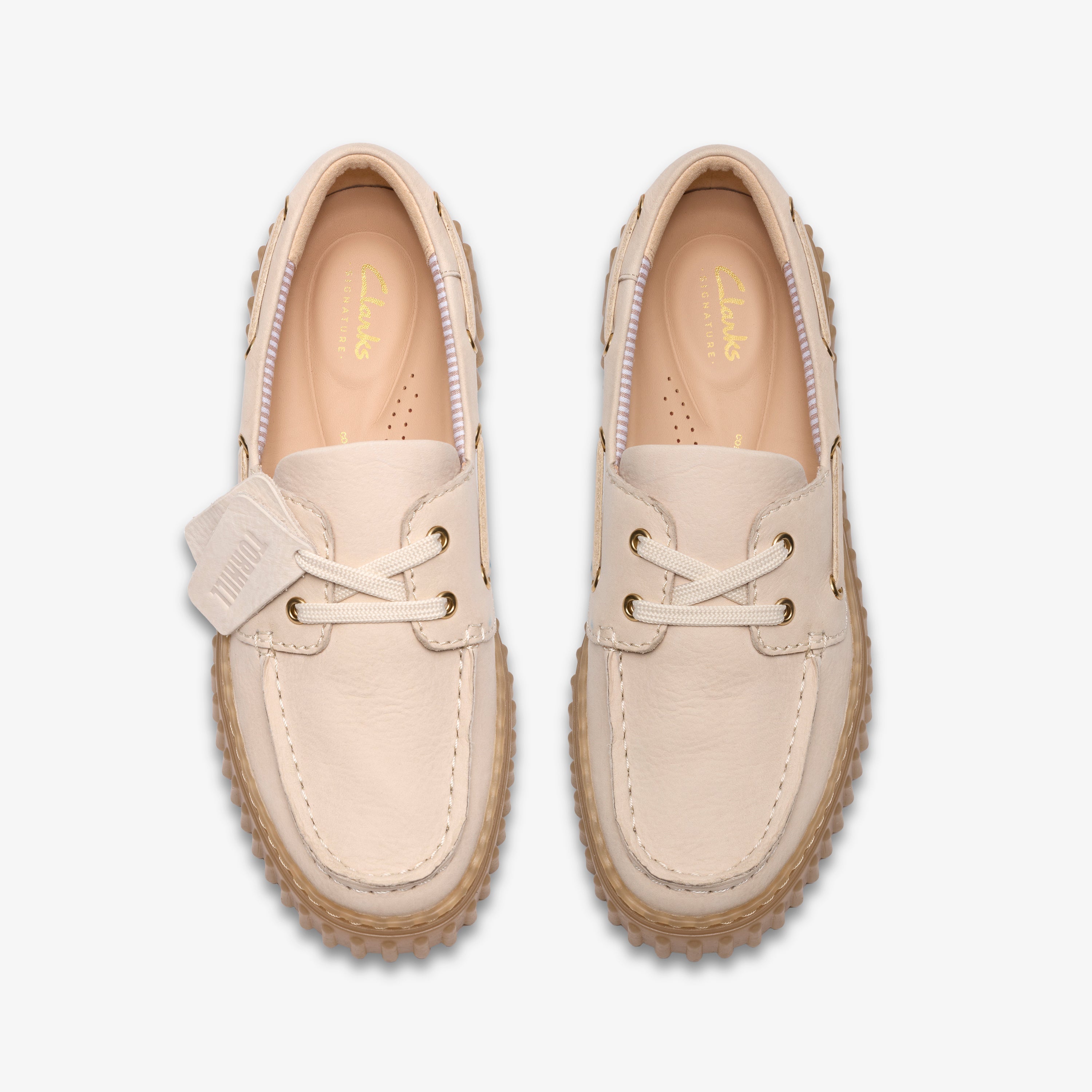 クラークス Clarks Torhill Boat / トーヒルボート (クリームヌバック)の6枚目