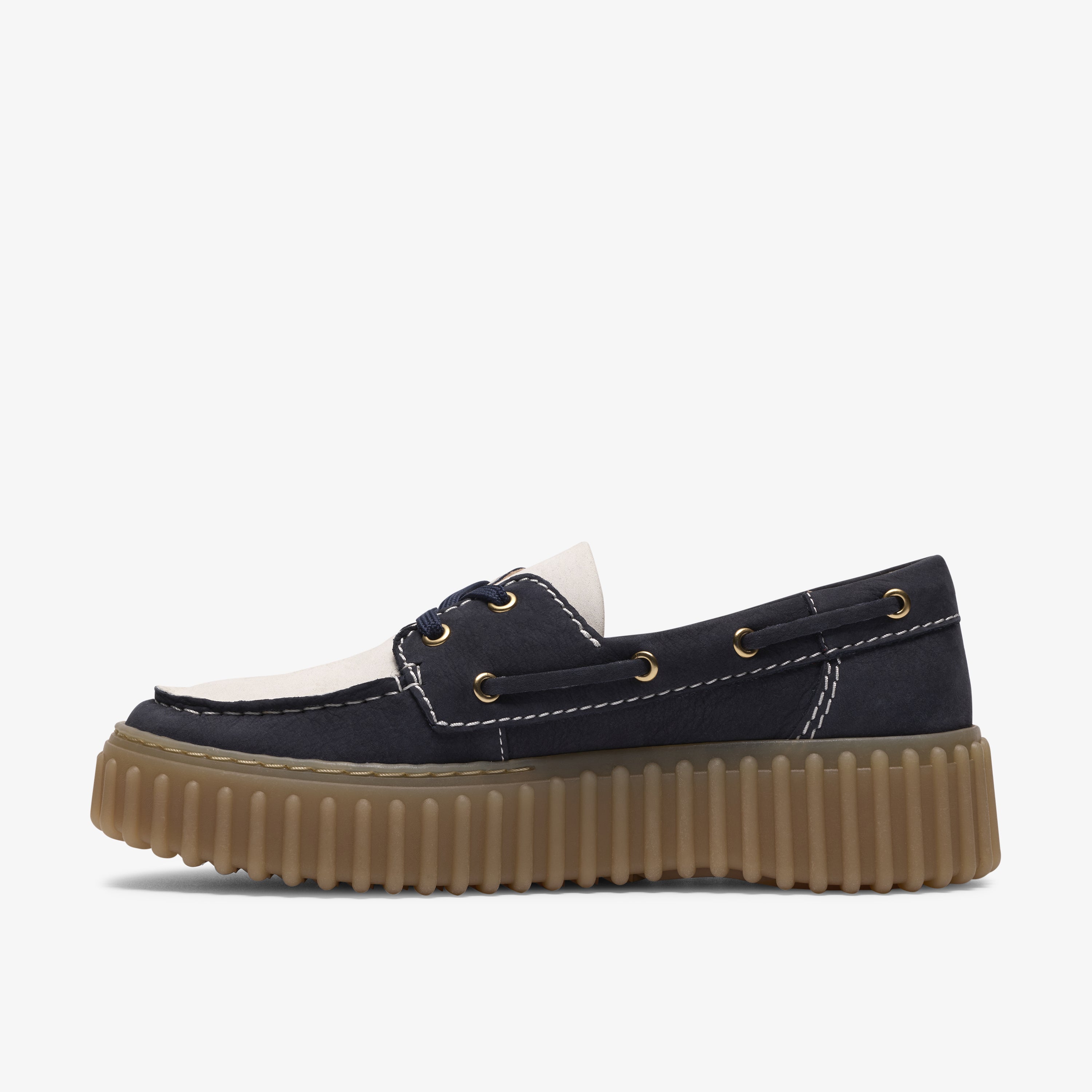 クラークス Clarks Torhill Boat / トーヒルボート (ネイビーコンビ)の2枚目