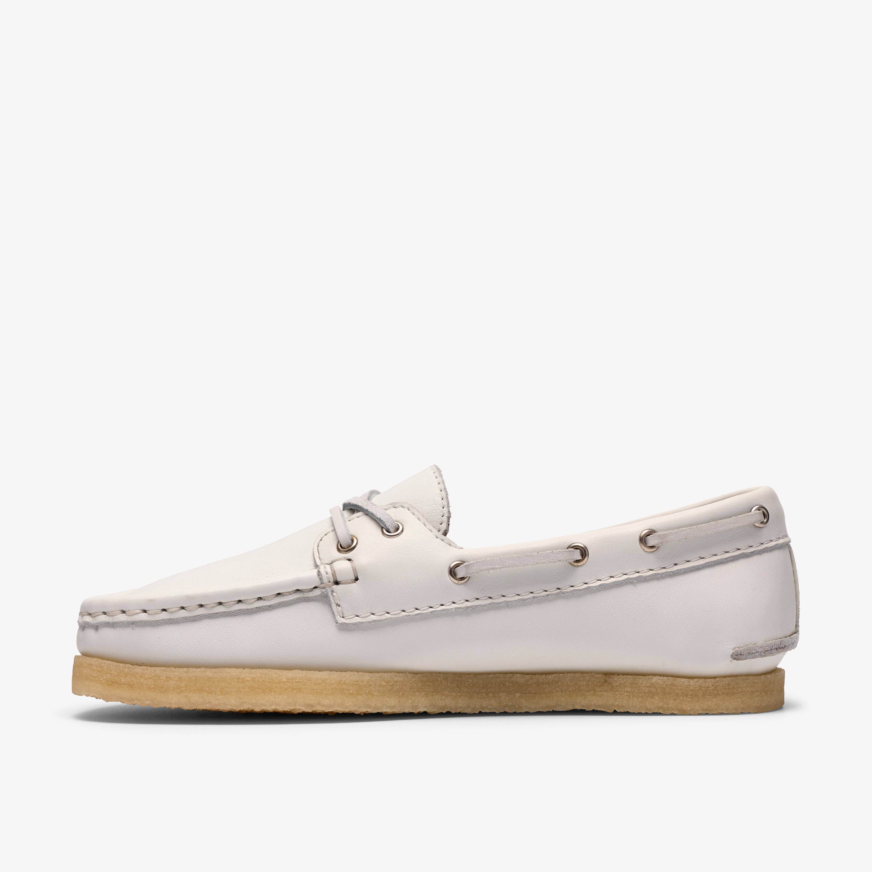 クラークス Clarks Godney Boat. / ゴドニーボート (ホワイトグレインドレザー)の2枚目