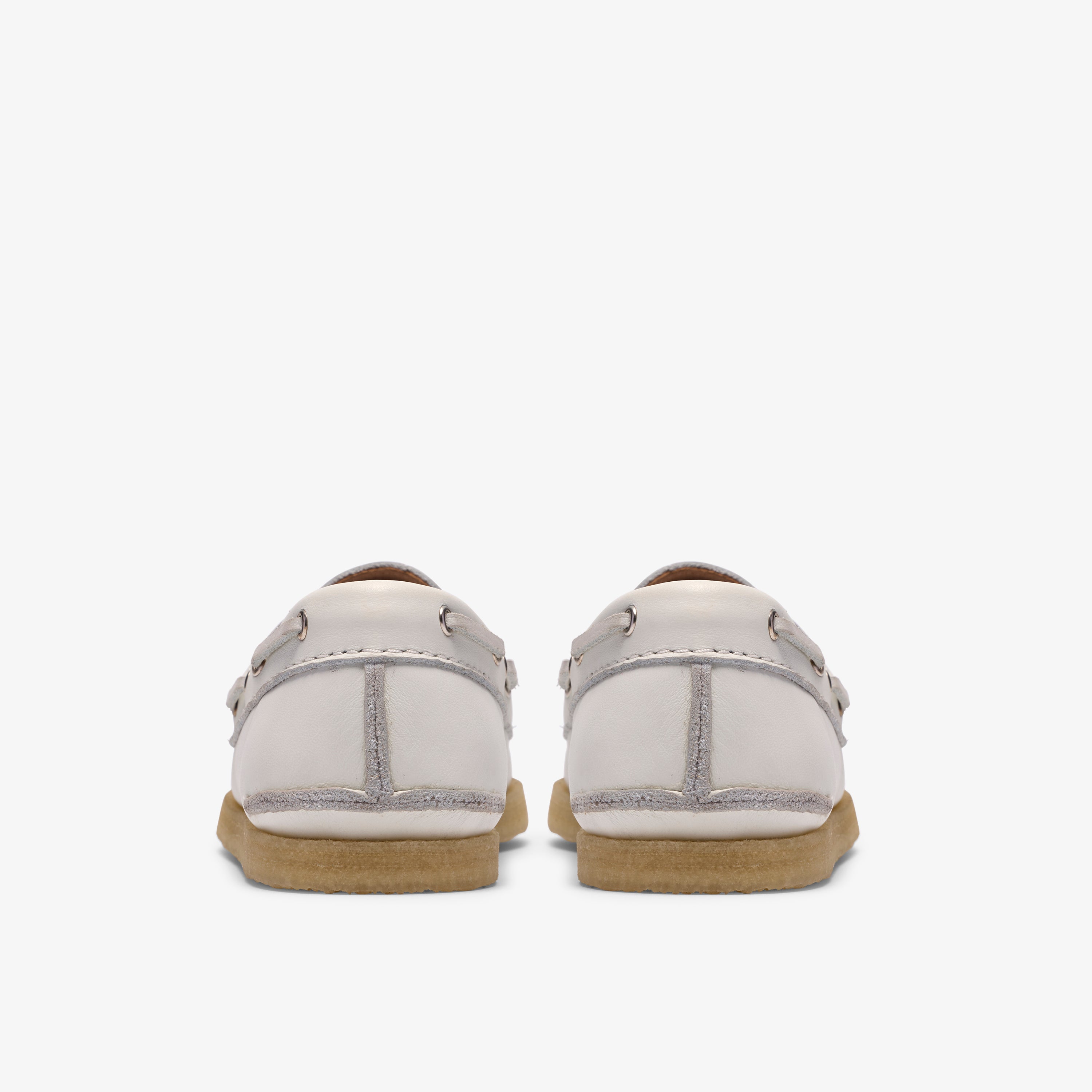 クラークス Clarks Godney Boat. / ゴドニーボート (ホワイトグレインドレザー)の5枚目