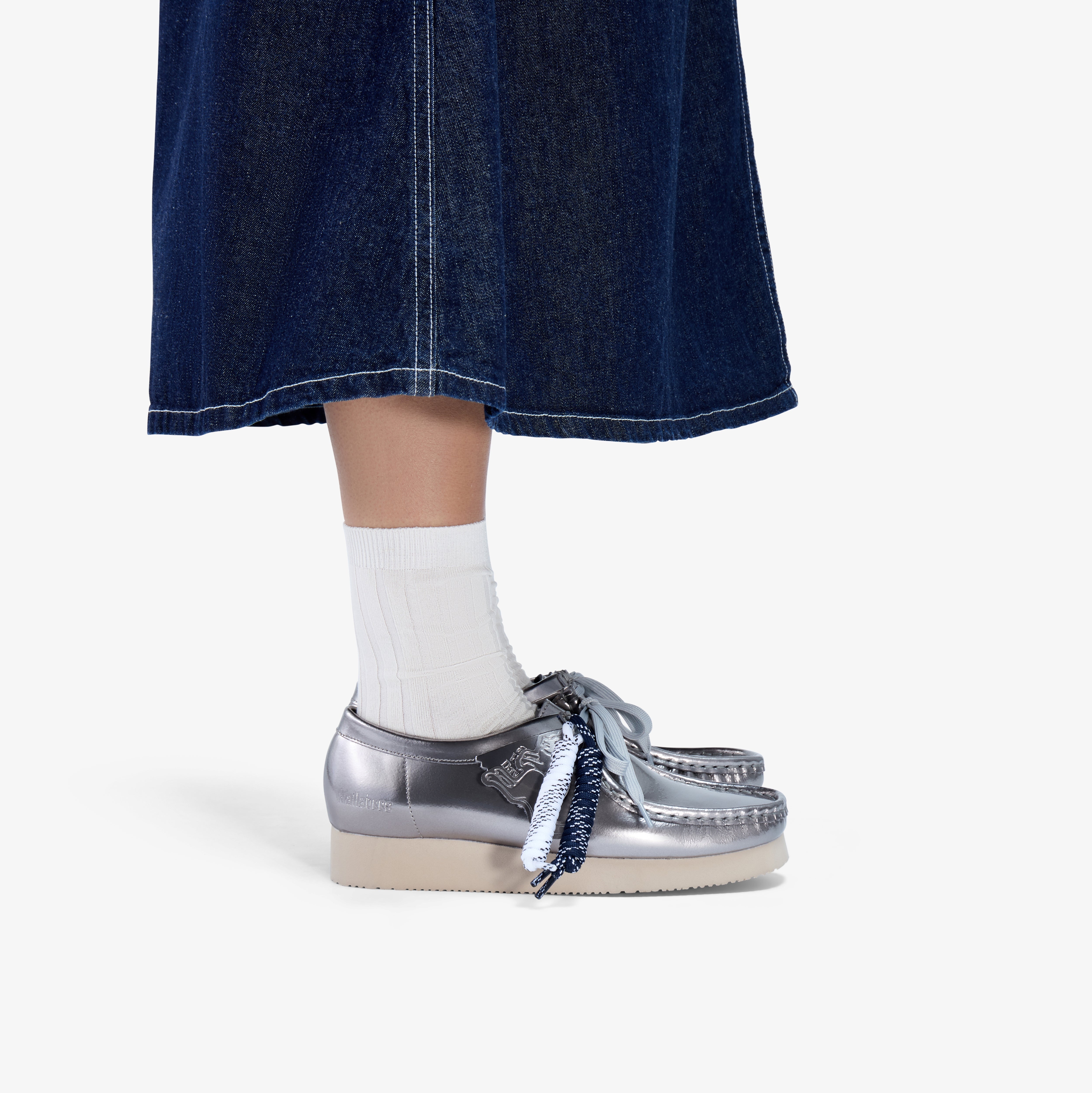 クラークス Clarks Wallabee. 2604 / レディースワラビー2604 (シルバーパテント)の9枚目