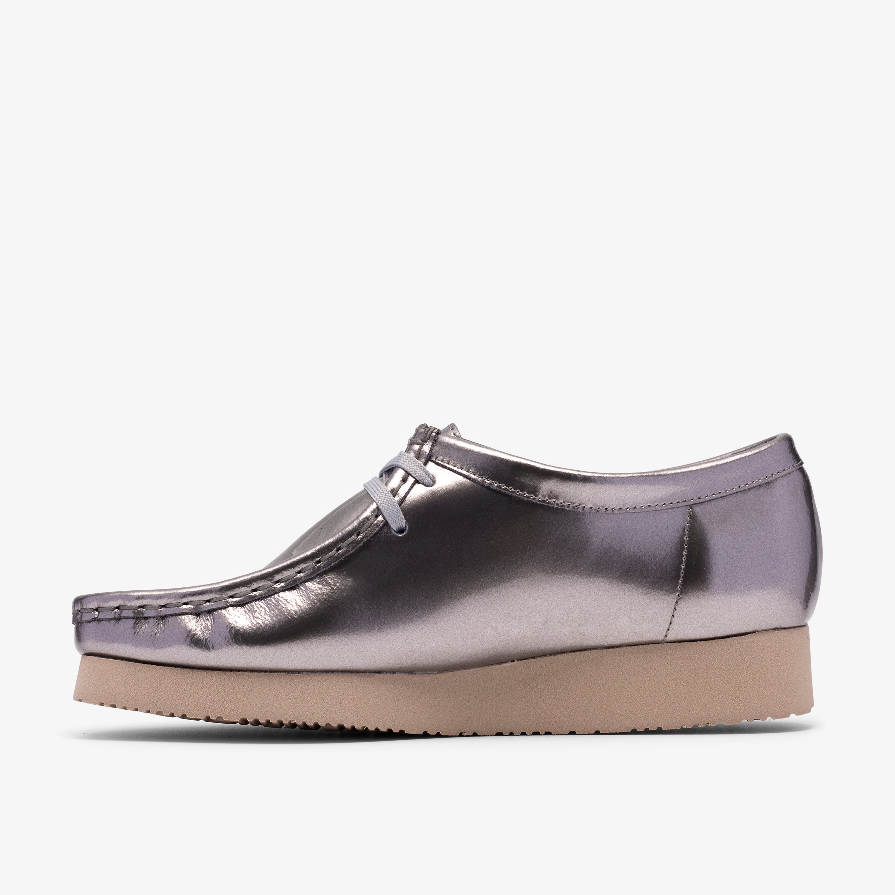 クラークス Clarks Wallabee. 2604 / レディースワラビー2604 (シルバーパテント)の2枚目