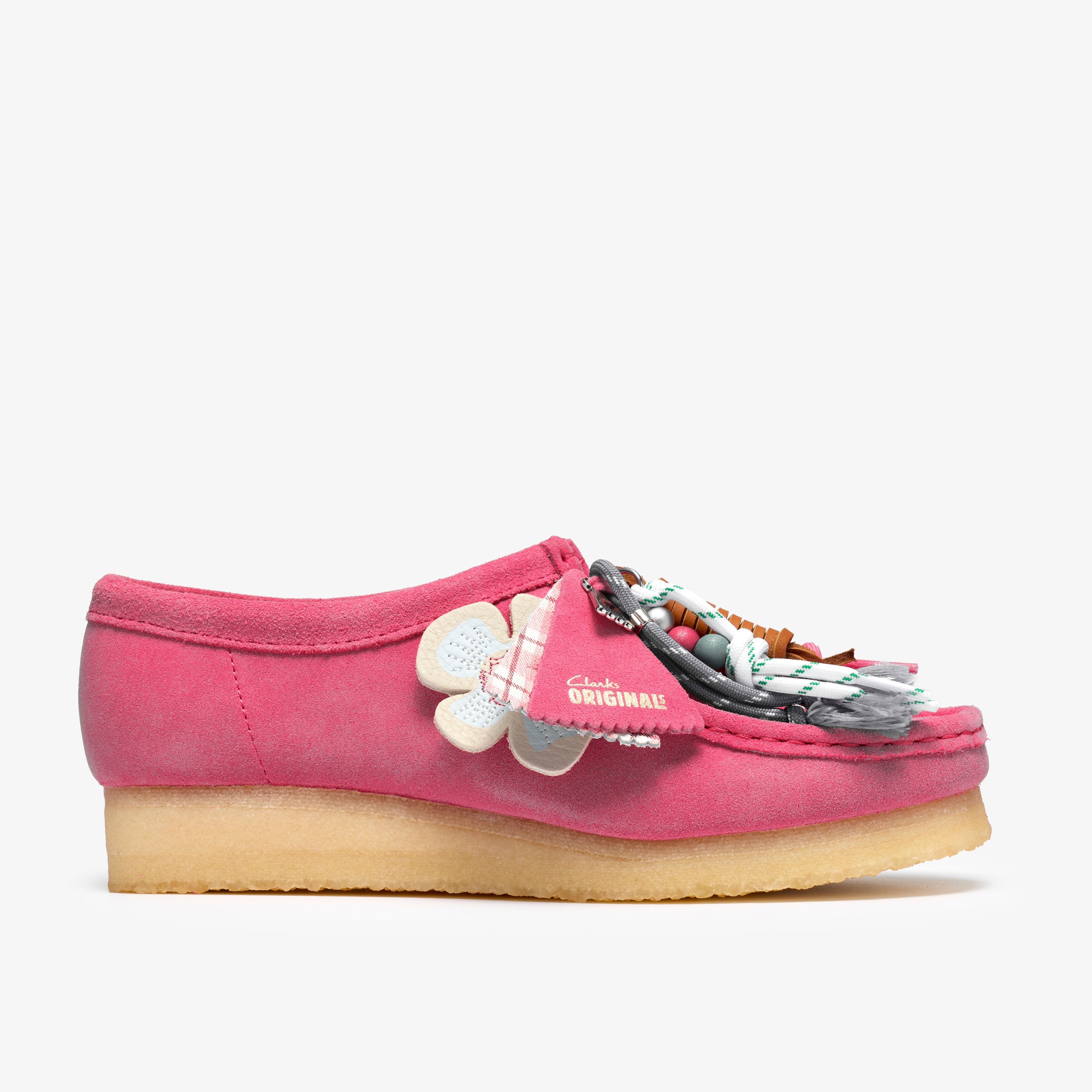 クラークス Clarks Wallabee. / レディース ワラビー (ピンクインタレスト)の1枚目