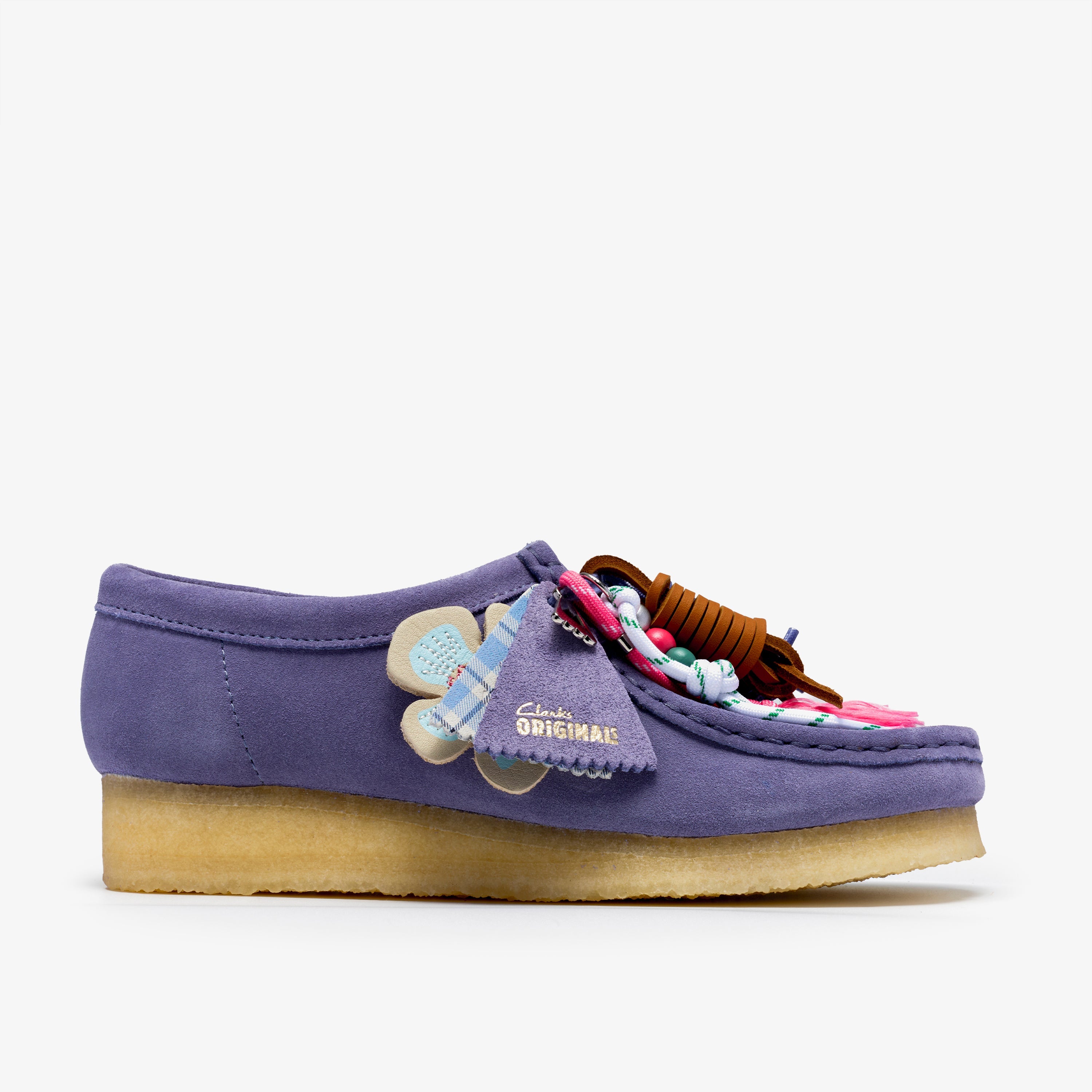 クラークス Clarks Wallabee. / レディース ワラビー (パープルインタレスト)の1枚目