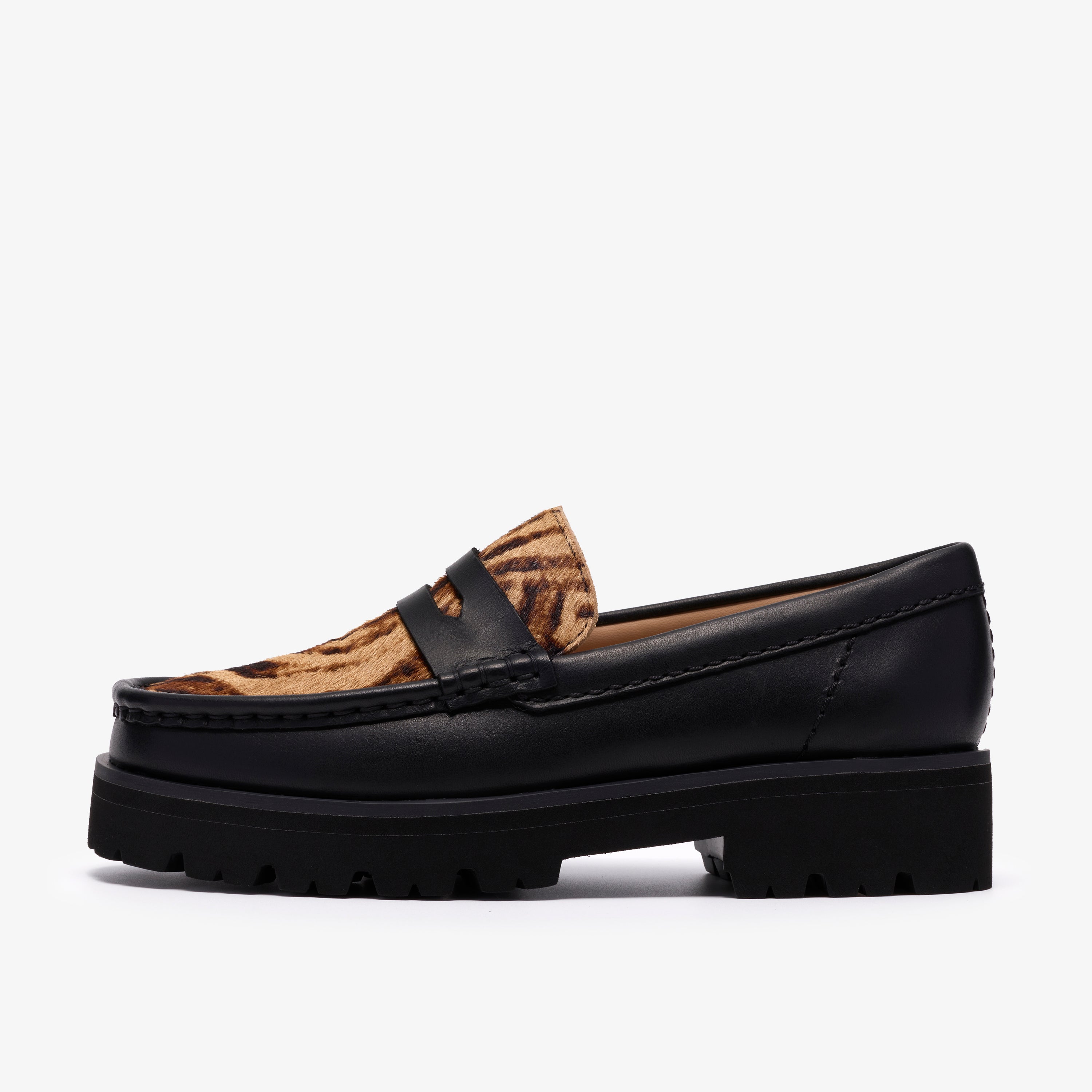 クラークス Clarks Yukoner Penny. / ユーコナーペニー (ブラックコンビレザー)の2枚目