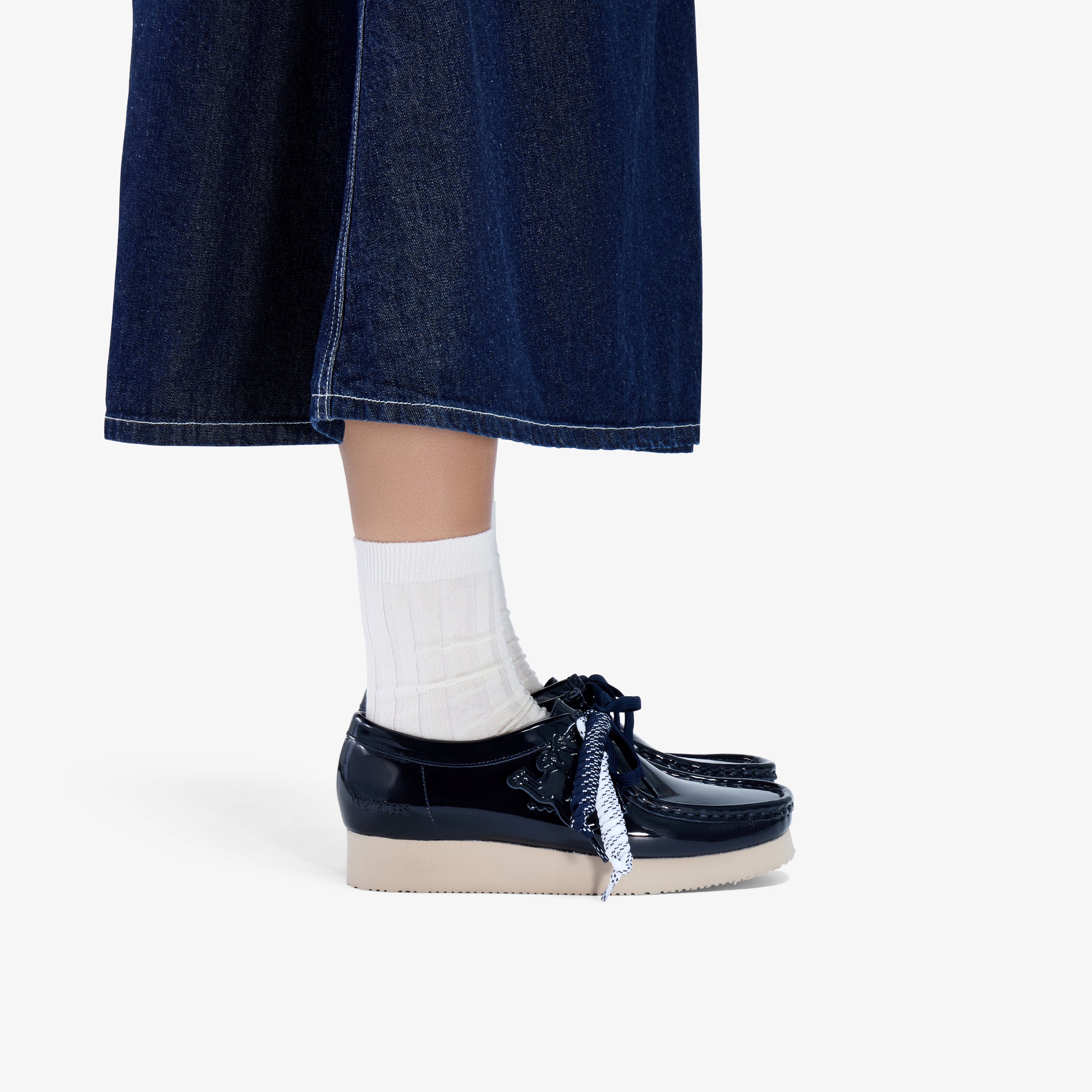 クラークス Clarks Wallabee. 2604 / レディースワラビー2604 (ネイビーパテント)の10枚目
