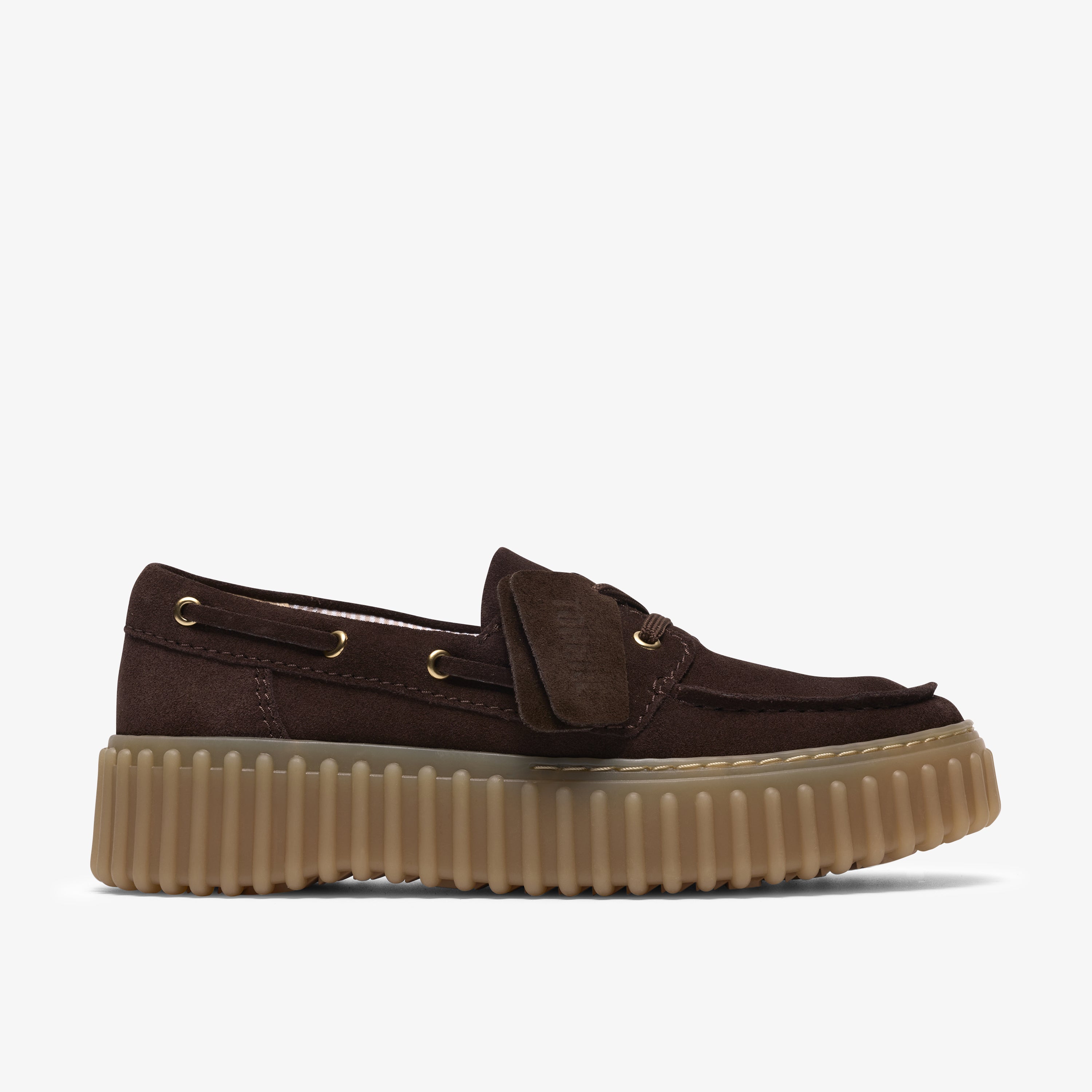 クラークス Clarks Torhill Boat / トーヒルボート (ダークブラウンスエード)の1枚目