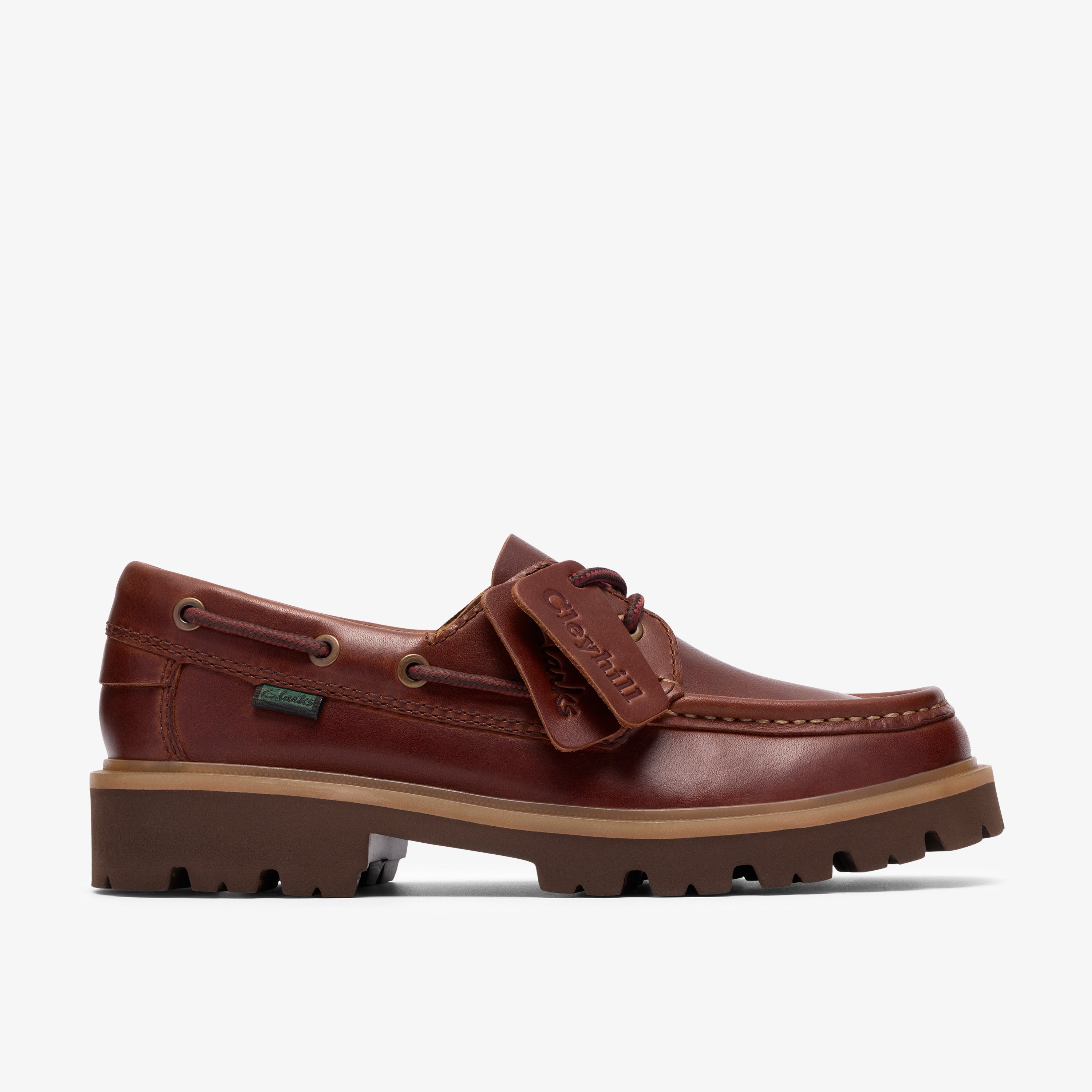 クラークス Clarks Cleyhill Boat. / レディース クレイヒルボート (ダークブラウンレザー)の1枚目