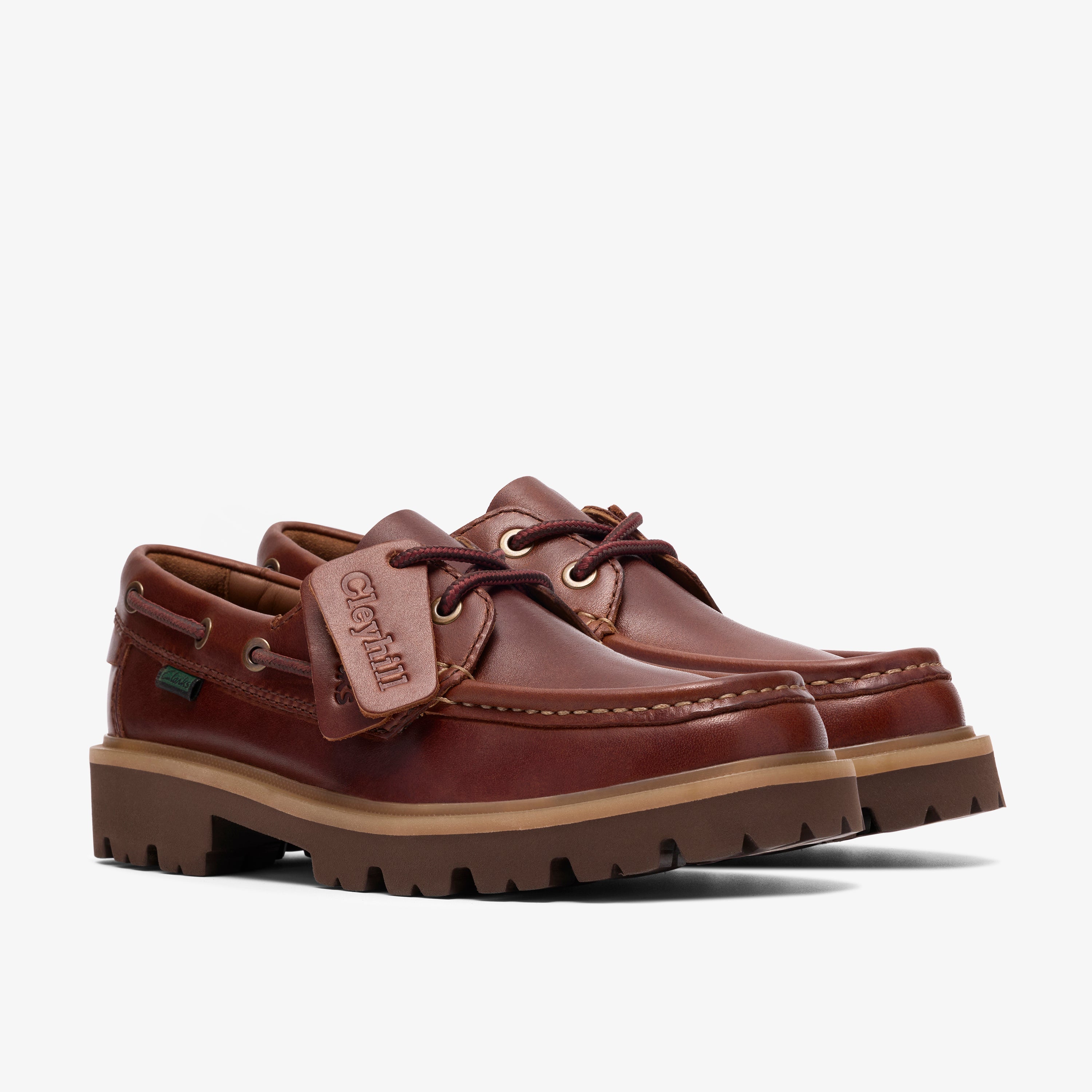 クラークス Clarks Cleyhill Boat. / レディース クレイヒルボート (ダークブラウンレザー)の4枚目
