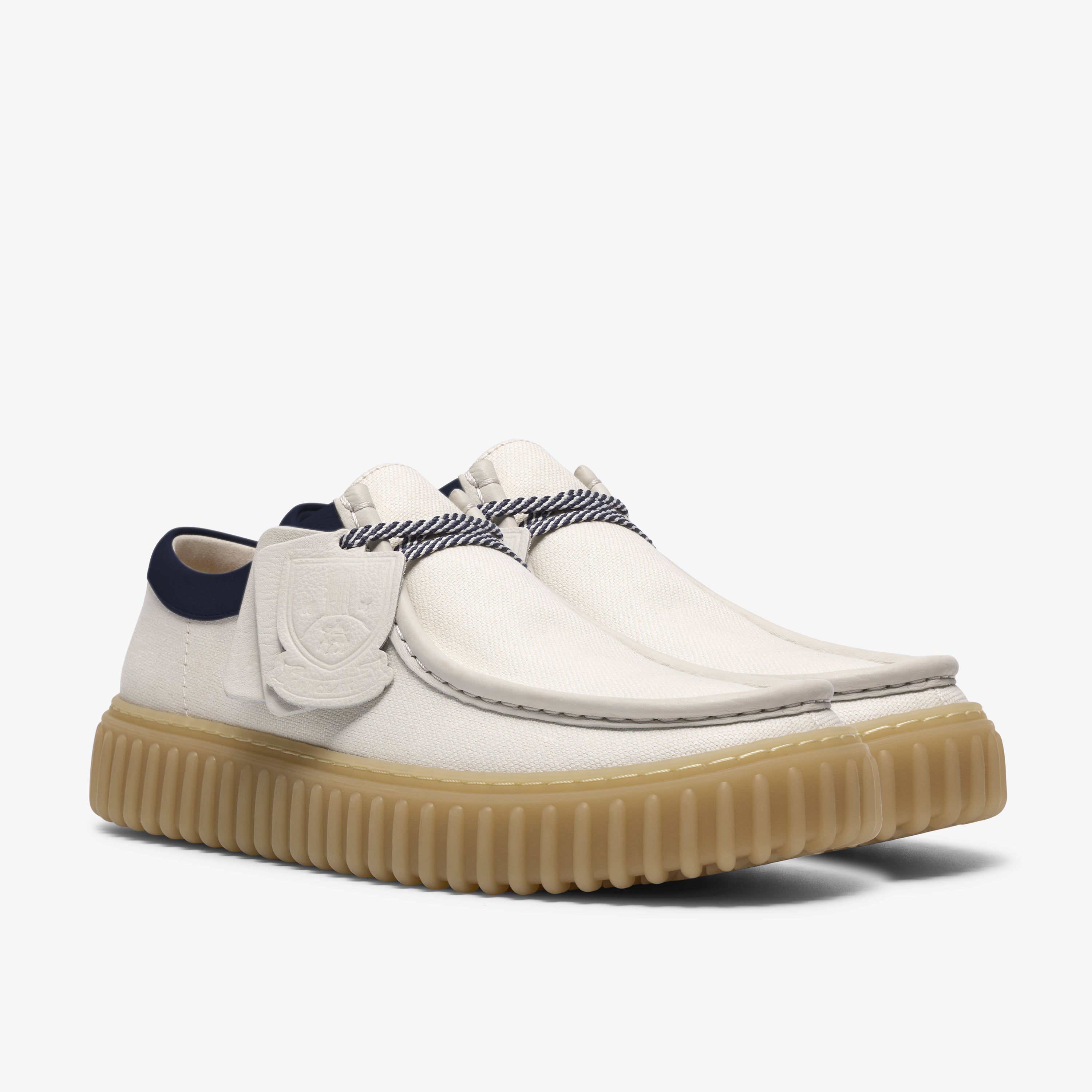 クラークス Clarks Torhill Lo / トーヒルロー (ホワイトキャンバス)の4枚目