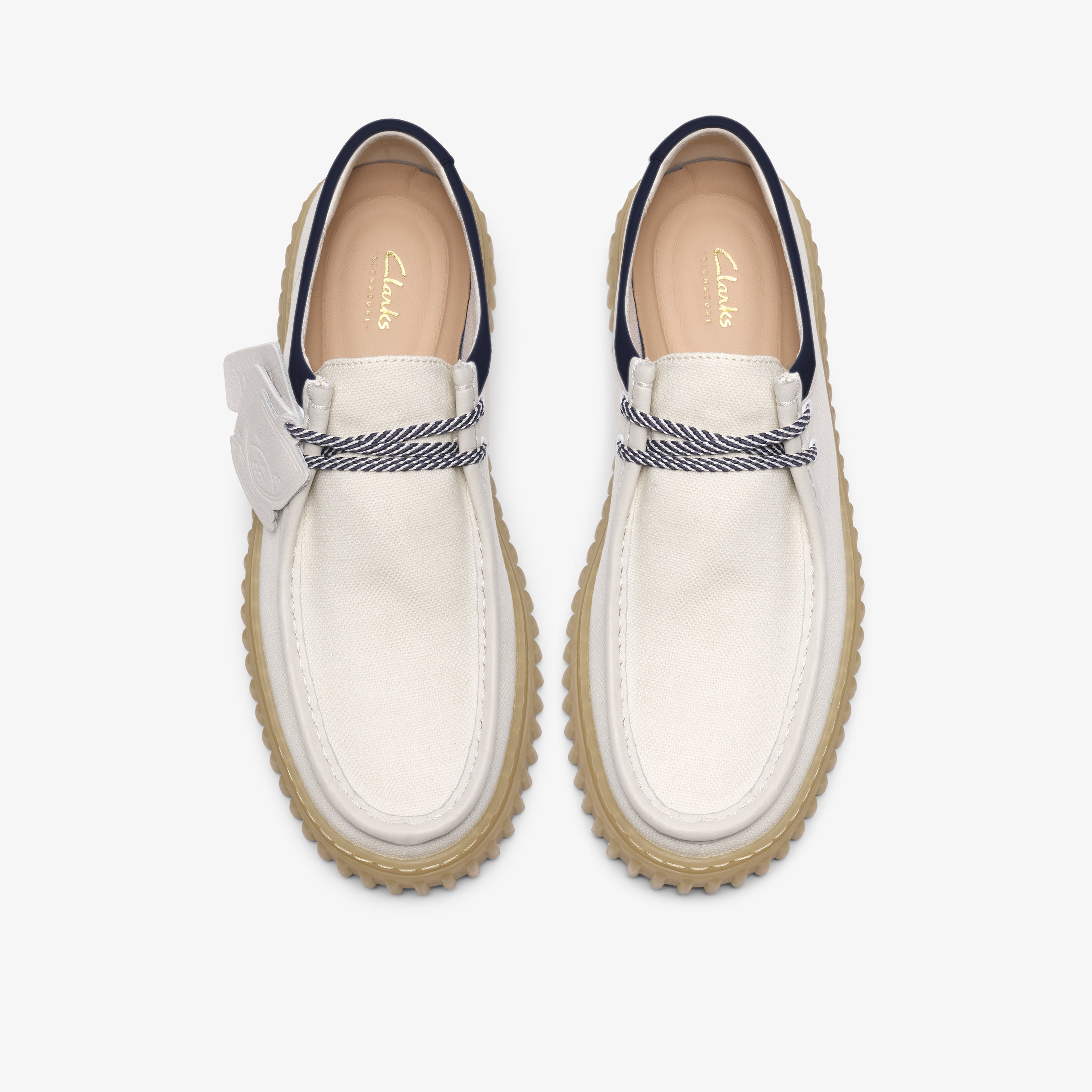 クラークス Clarks Torhill Lo / トーヒルロー (ホワイトキャンバス)の6枚目