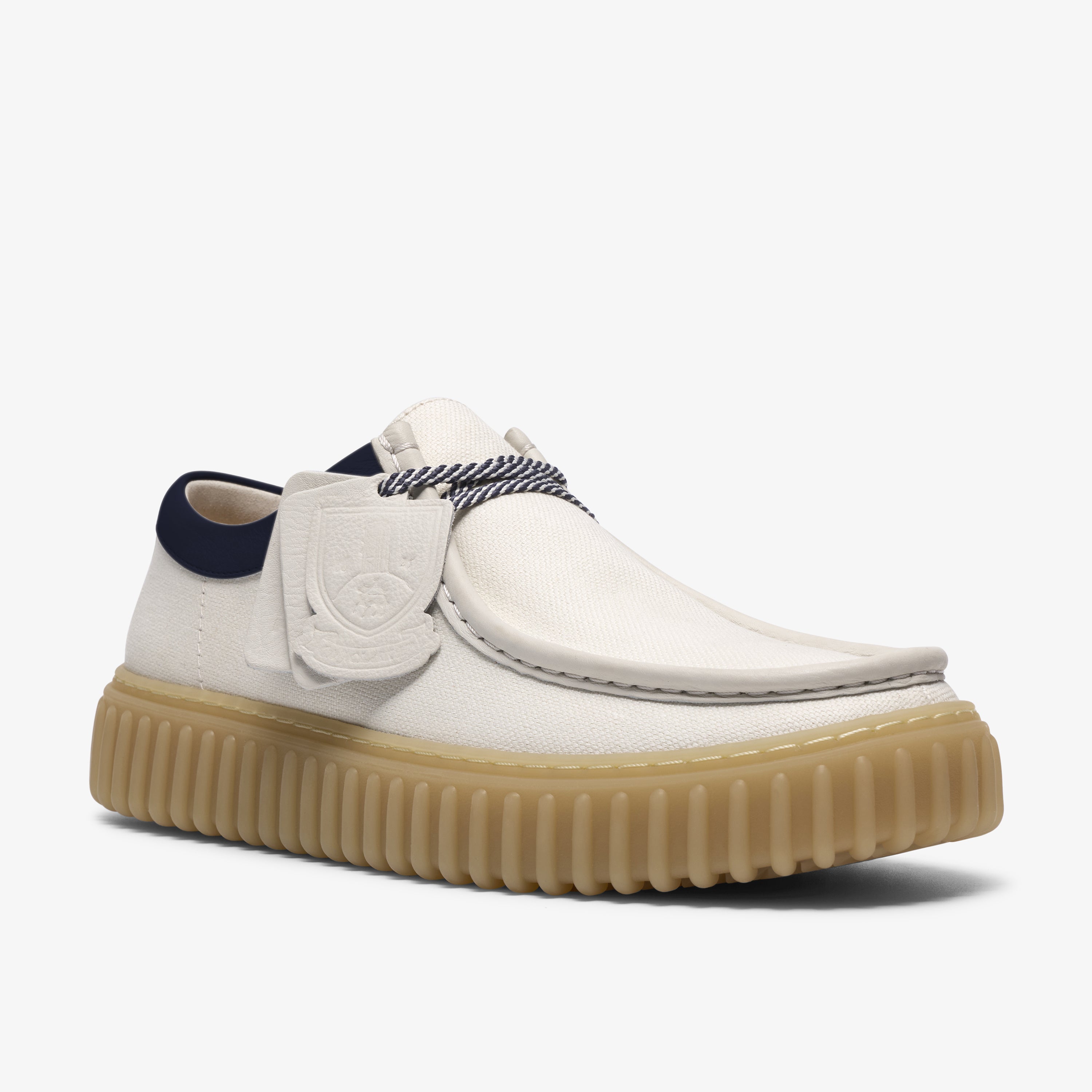 クラークス Clarks Torhill Lo / トーヒルロー (ホワイトキャンバス)の7枚目