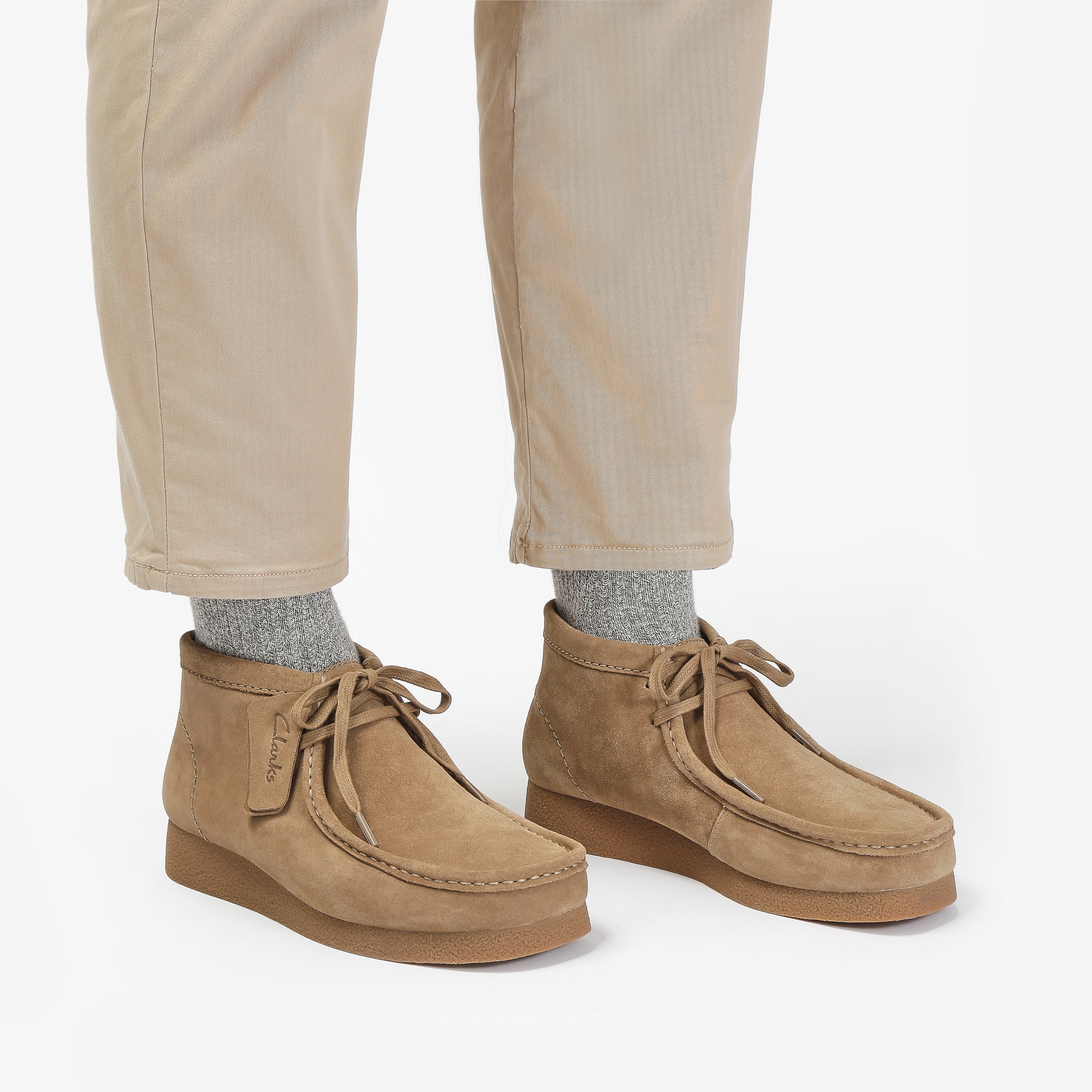 Clark WallabeeEVOS ダークサンドスエード 38 クラークス Clarks WallabeeEVO Bt / ワラビーエヴォブーツ （ダーク