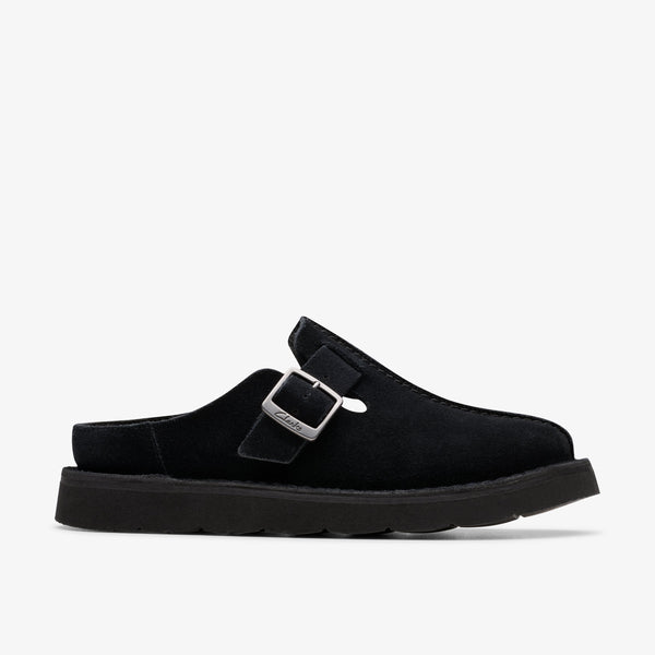 クラークス Clarks Solsbury Mule. / レディースソルスブリーミュール （ブラックスエード）の1枚目