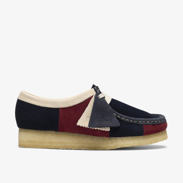クラークス Clarks Wallabee. / レディース ワラビー （ネイビーストライプ）の1枚目