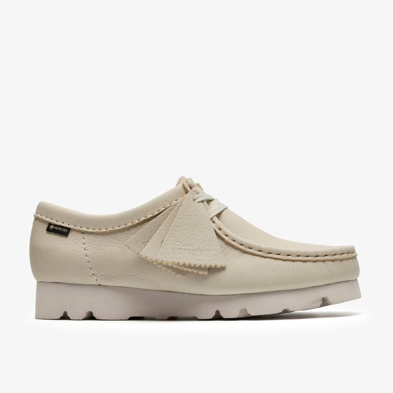 クラークス Clarks Wallabee.GTX / レディース ワラビーゴアテックス （ホワイトレザー）の1枚目