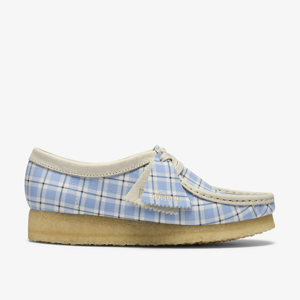 クラークス Clarks Wallabee. / レディース ワラビー （ブルーチェック）の1枚目