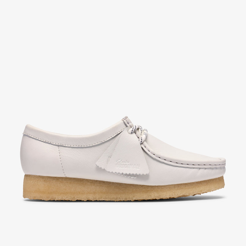 クラークス Clarks Wallabee. / レディース ワラビー （ホワイトグレインドレザー）の1枚目