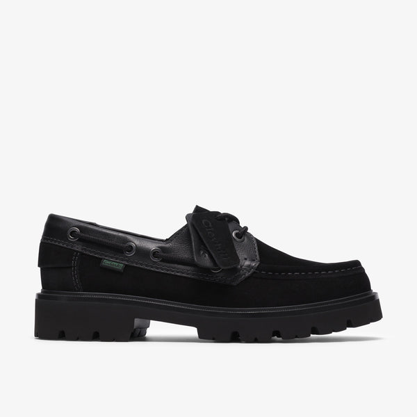 クラークス Clarks Cleyhill Boat / クレイヒルボート （ブラックスエード）の1枚目