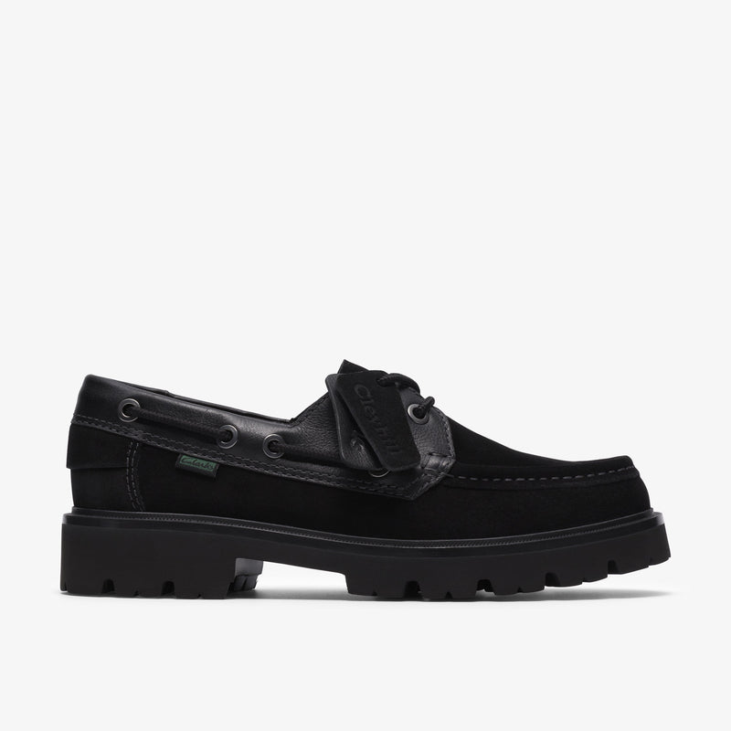クラークス Clarks Cleyhill Boat / クレイヒルボート （ブラックスエード）の1枚目