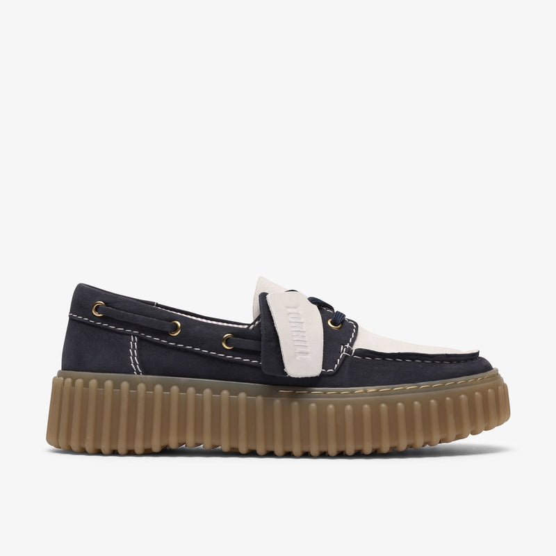クラークス Clarks Torhill Boat / トーヒルボート （ネイビーコンビ）の1枚目