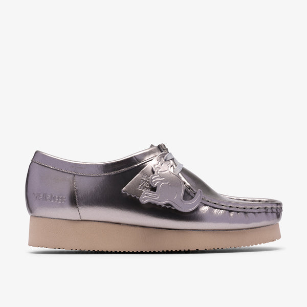 クラークス Clarks Wallabee. 2604 / レディースワラビー2604 （シルバーパテント）の1枚目